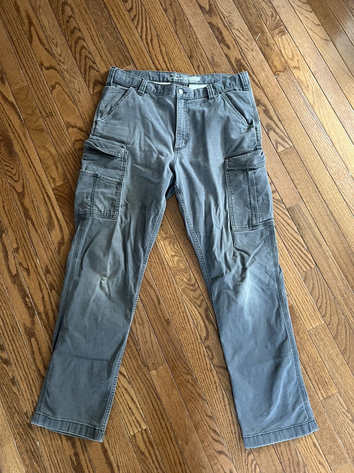 Carhartt Vintage Carhartt Cargo Washed Grey Relaxed Fit 36x34 Size US 36 / EU 52 - 1 Thumbnail