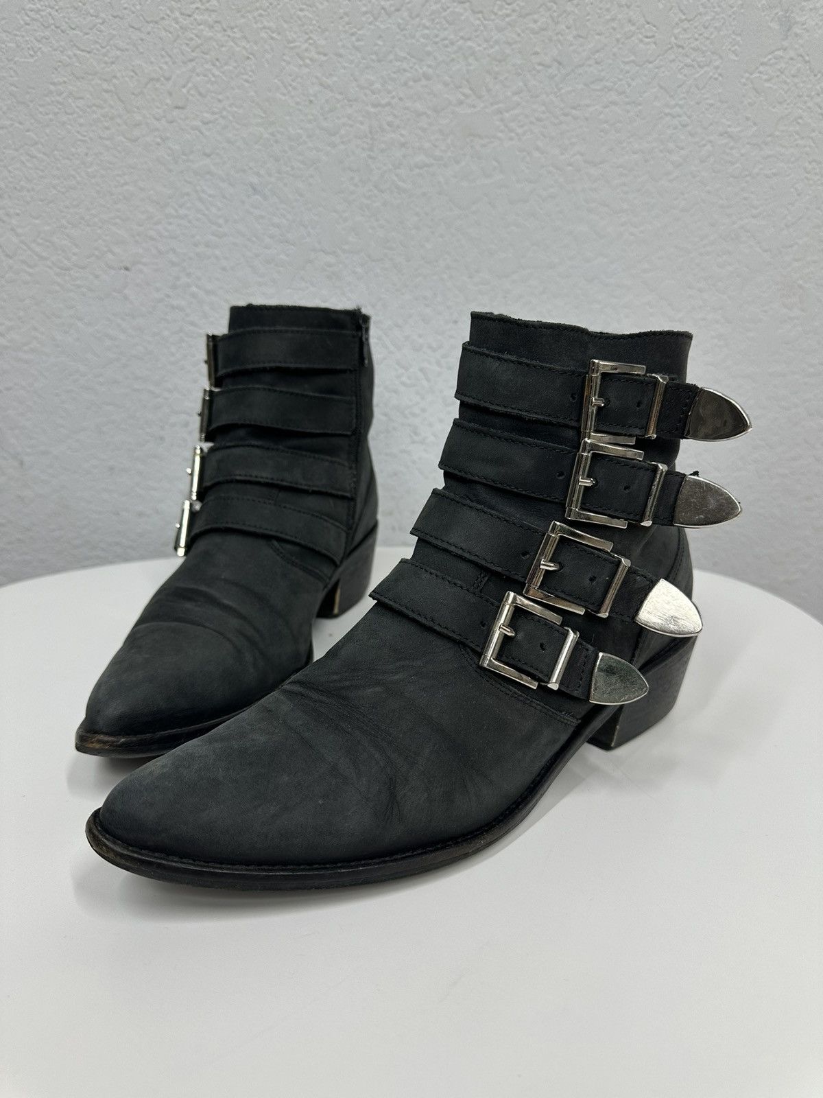 Hedi Slimane Vintage Avantgarde Boots Leather Y2k AS 98 Ankle Heels Japan Size US 8 / EU 41 - 4 Thumbnail