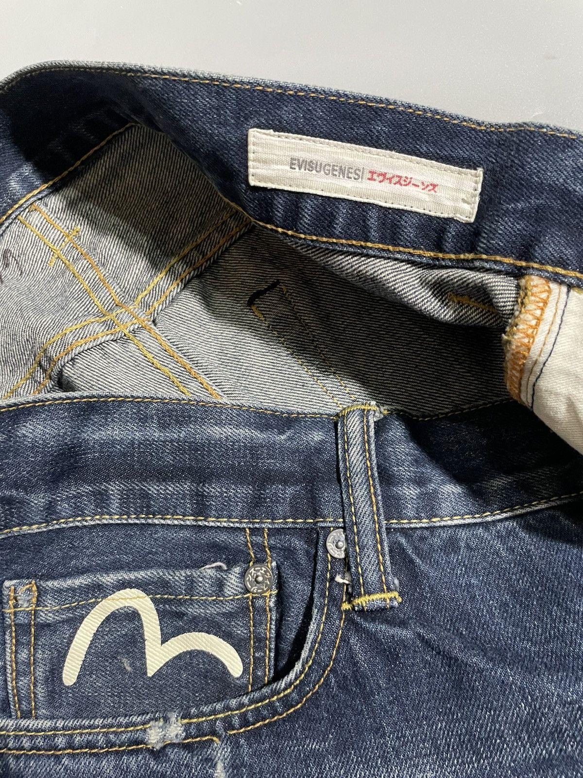 Evisu Evisu Genes Seagull Selvedge Distressed Denim Jeans Size US 34 / EU 50 - 7 Thumbnail