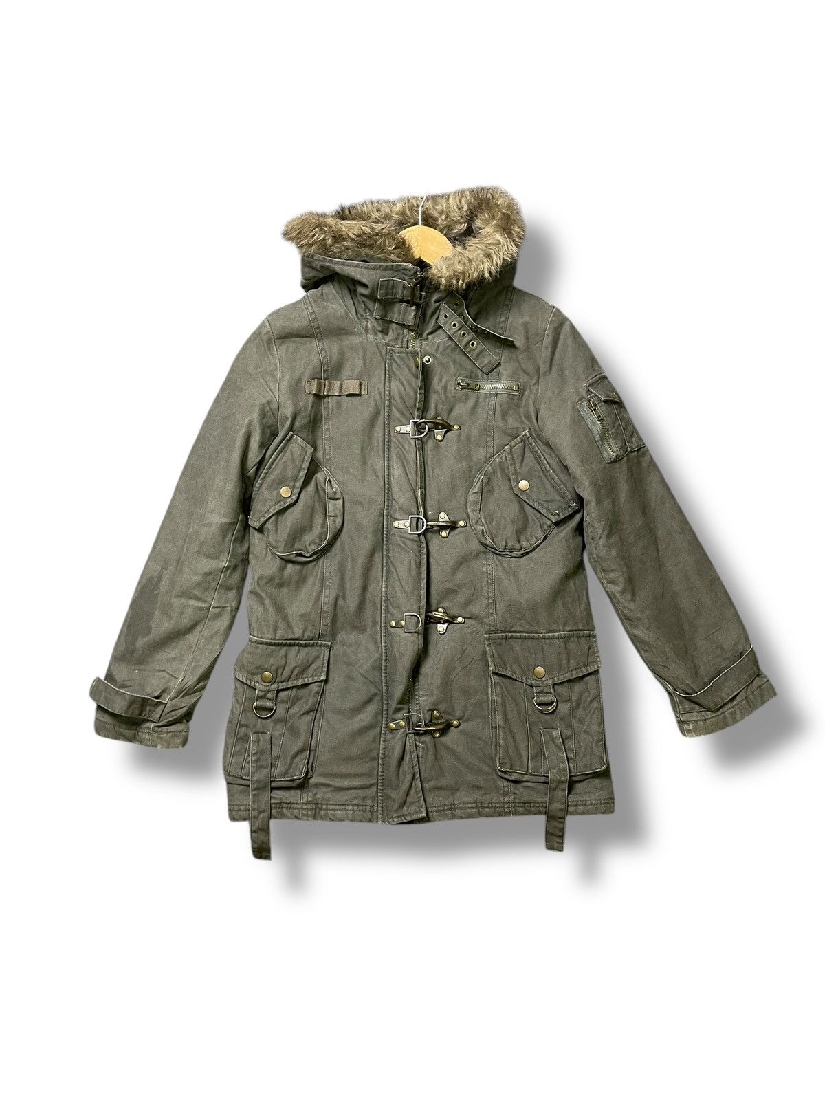 Japanese Brand Crazy Angel Multipocket Fur Hoodie Jacket(43) Size US L / EU 52-54 / 3 - 1 Thumbnail