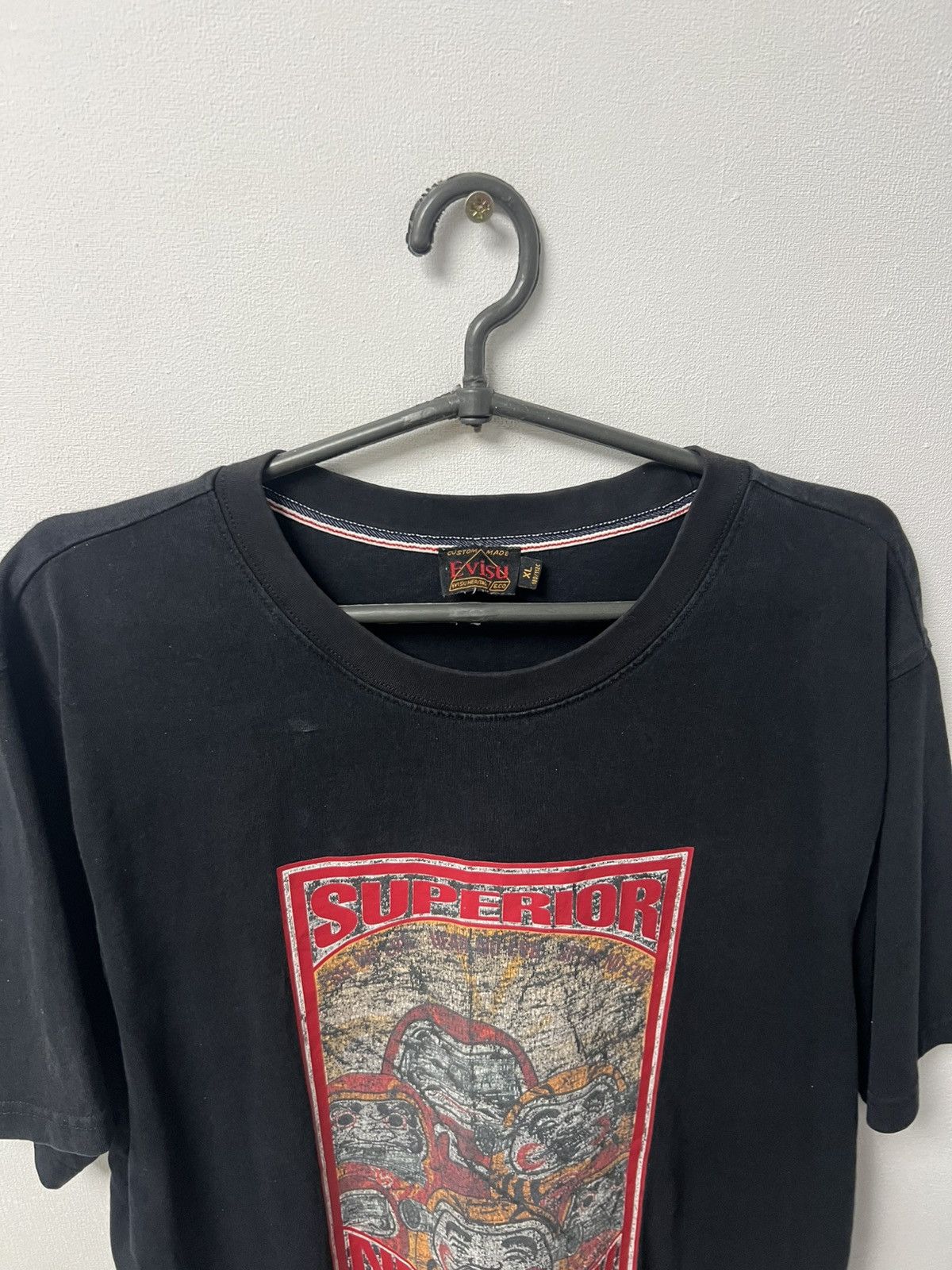 Evisu Vintage Evisu grey tee t-shirt big logo 90s Size US XL / EU 56 / 4 - 10 Thumbnail