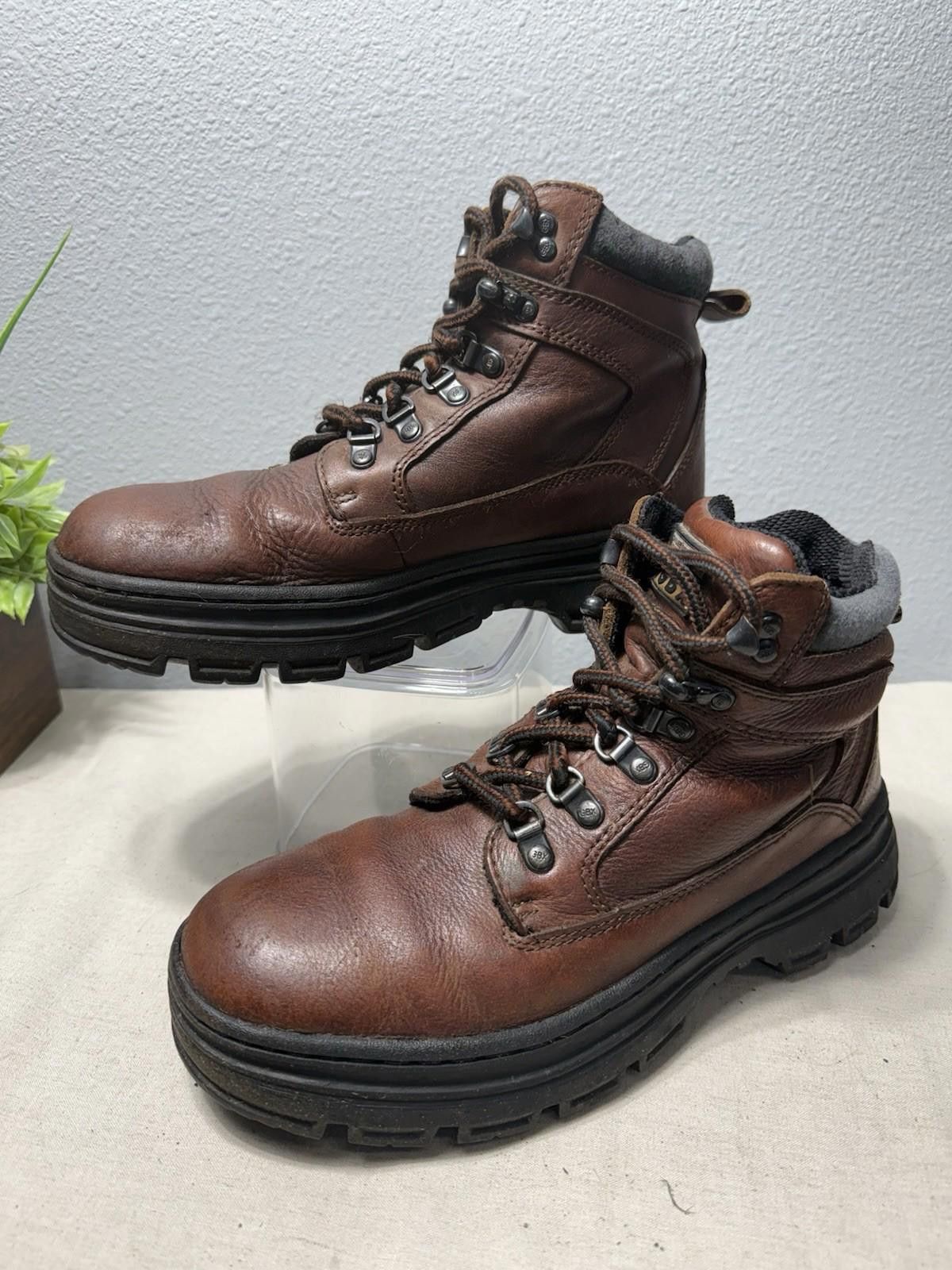 GBX GBX Men's 6" Soft-Toe Work Boots 42701 Brown Leather Sz 10D Size US 10 / EU 43 - 2 Thumbnail