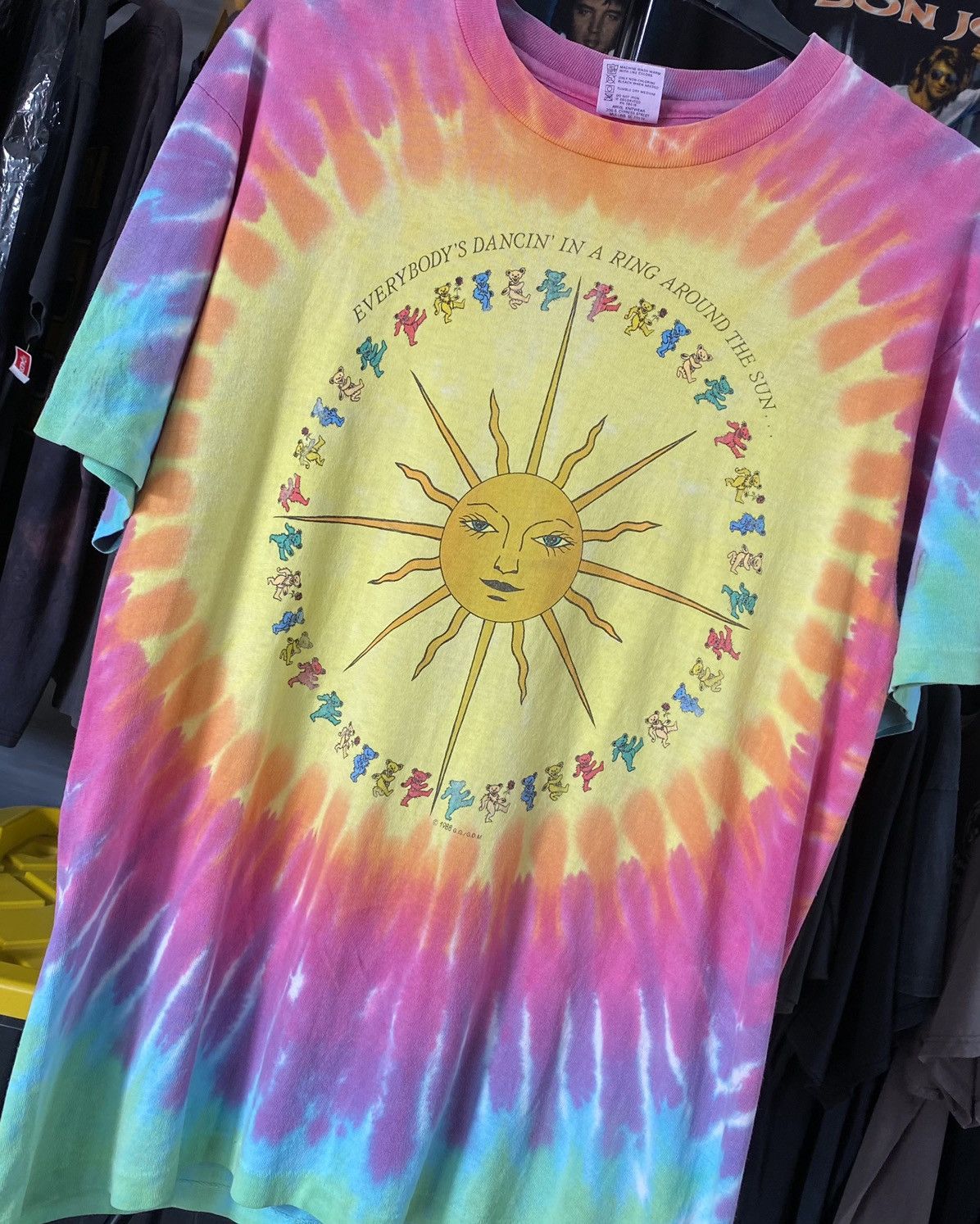 Anvil × Grateful Dead × Vintage Shirt Grateful Dead Sun Tie Dye 80’s Gfd 1988 Anvil Vintage Size US M / EU 48-50 / 2 - 2 Thumbnail