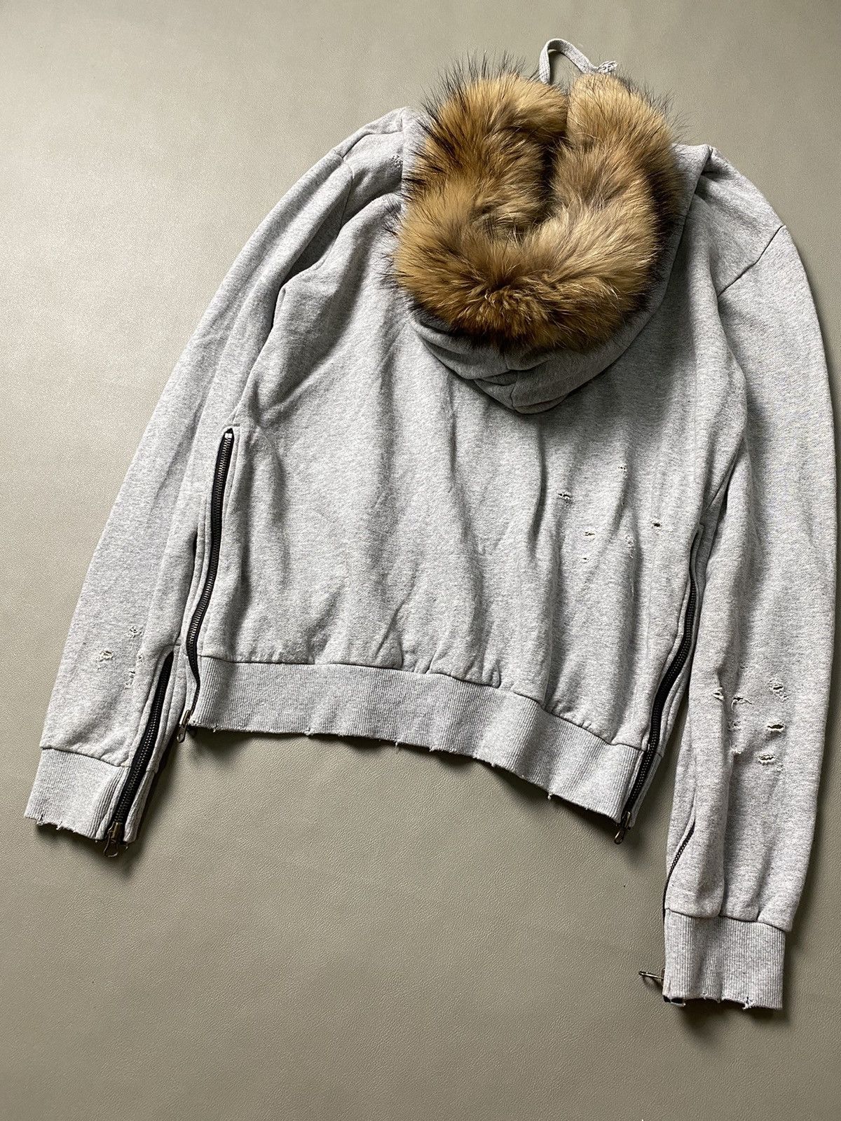 If Six Was Nine × Japanese Brand × Le Grande Bleu (L.G.B.) Undefined Destroyed Grunge Fur Hoodie Size US L / EU 52-54 / 3 - 8 Thumbnail