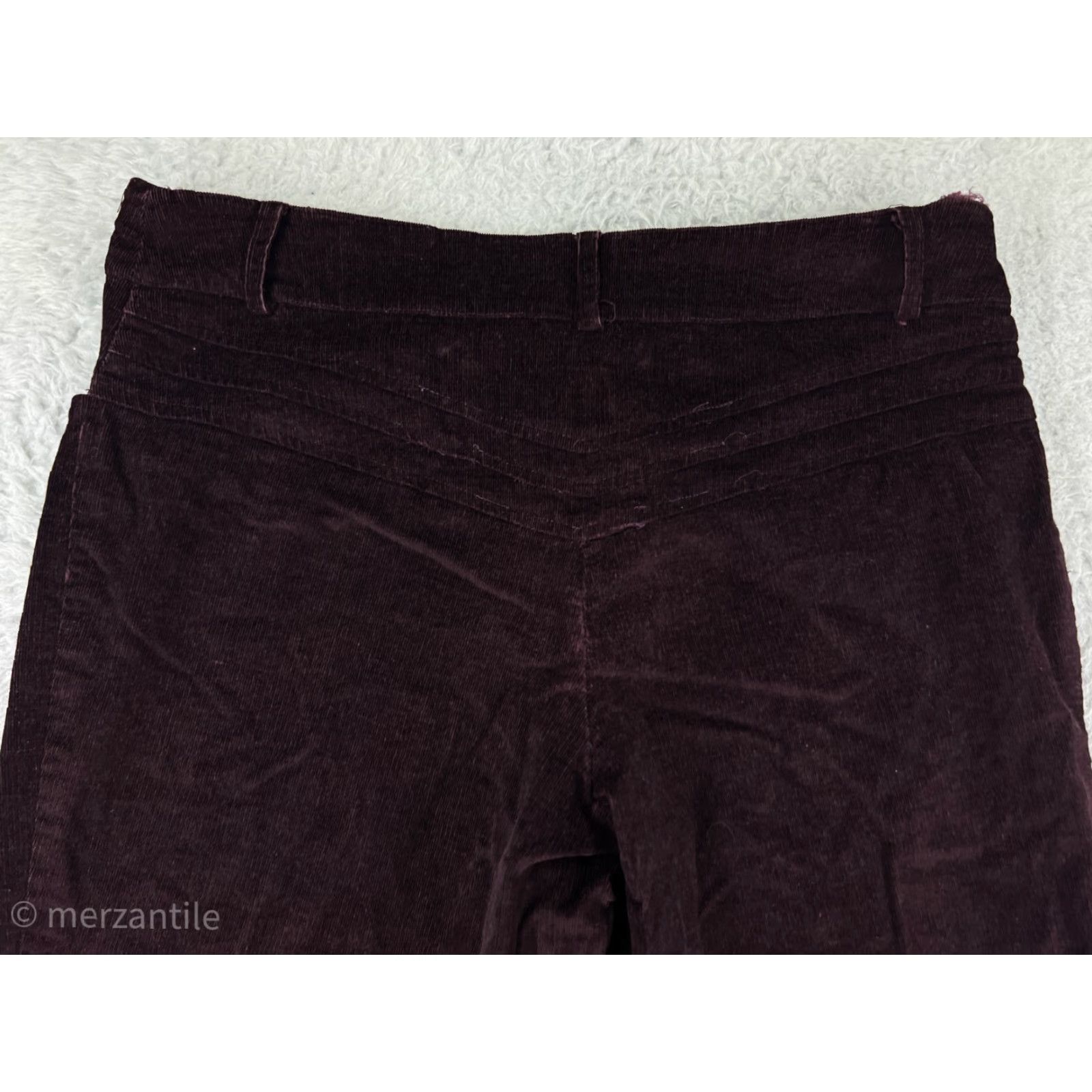 Vintage Cache Women's Flared Pants Size 8 Red Rayon Casual Chic 90s Style Size 30" / US 8 / IT 44 - 3 Thumbnail