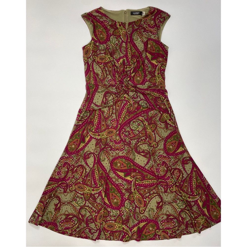 Ralph Lauren NWT New $135 Ralph Lauren Paisley Twist-Front Jersey Dress Size XL / US 12-14 / IT 48-50 - 5 Thumbnail