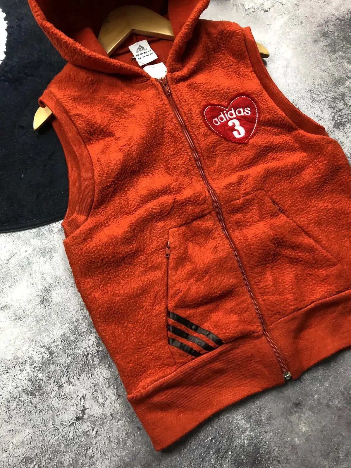 Adidas ADIDAS Hype NEW Sherpa Vest MiniLogo Hype Streetwear Orange Size S / US 4 / IT 40 - 3 Thumbnail