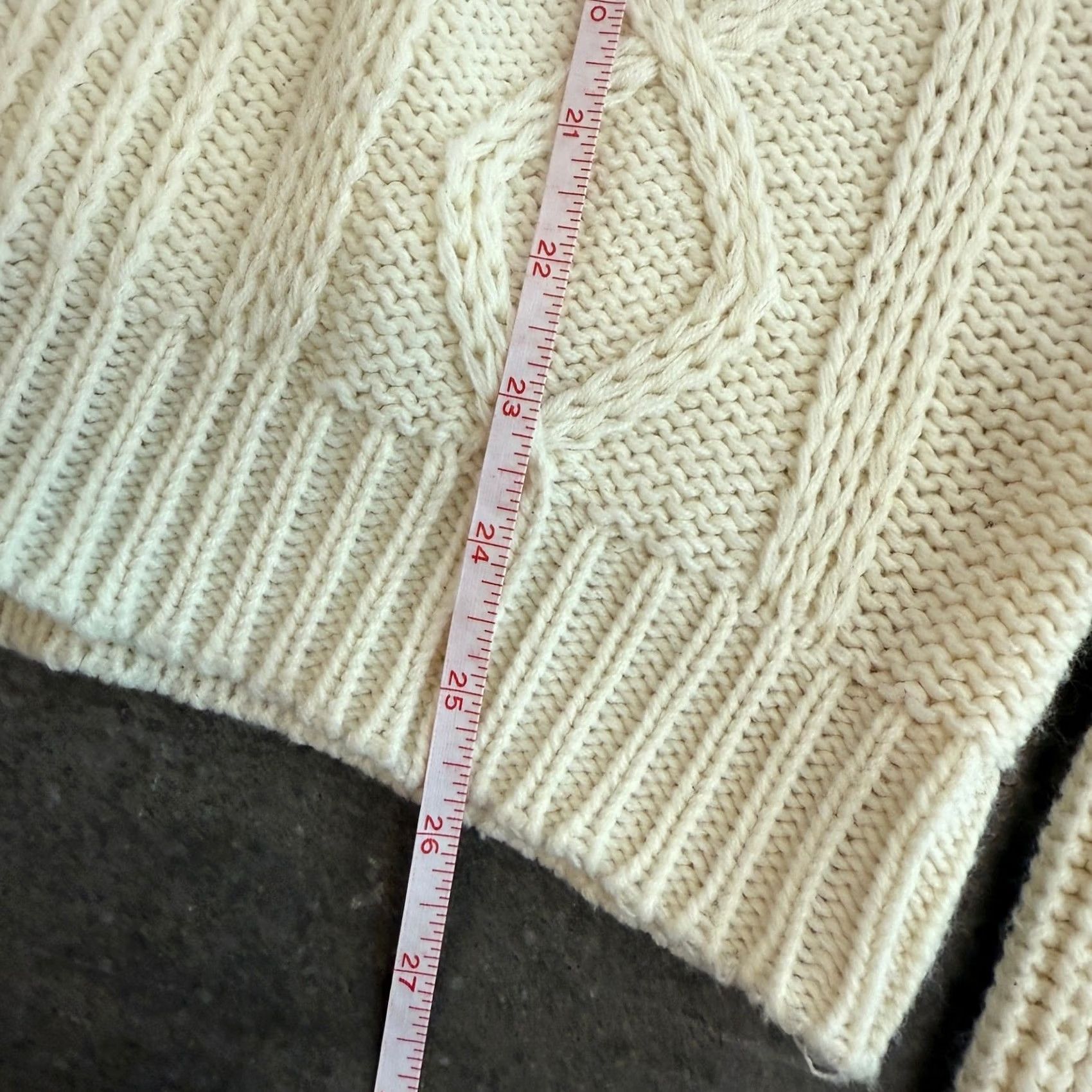 Vintage VINTAGE Fishermans Cable Knit Weave Longsleeve Ivory White Sweater XL Women Pullover Size XL / US 12-14 / IT 48-50 - 4 Thumbnail