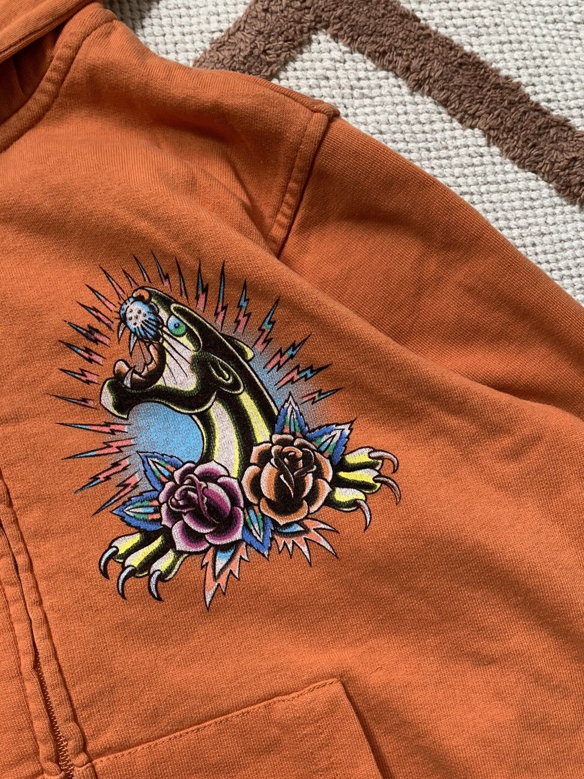 Ed Hardy VINTAGE ED HARDY PANTHERA BIG LOGO 2000s ZIP UP HOODIE Size M / US 6-8 / IT 42-44 - 10 Thumbnail