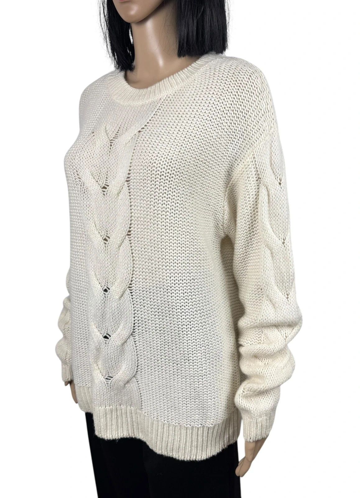 Other Madeleine Tight Knit Cashmere Sweater Ivory size Size L / US 10 / IT 46 - 4 Thumbnail