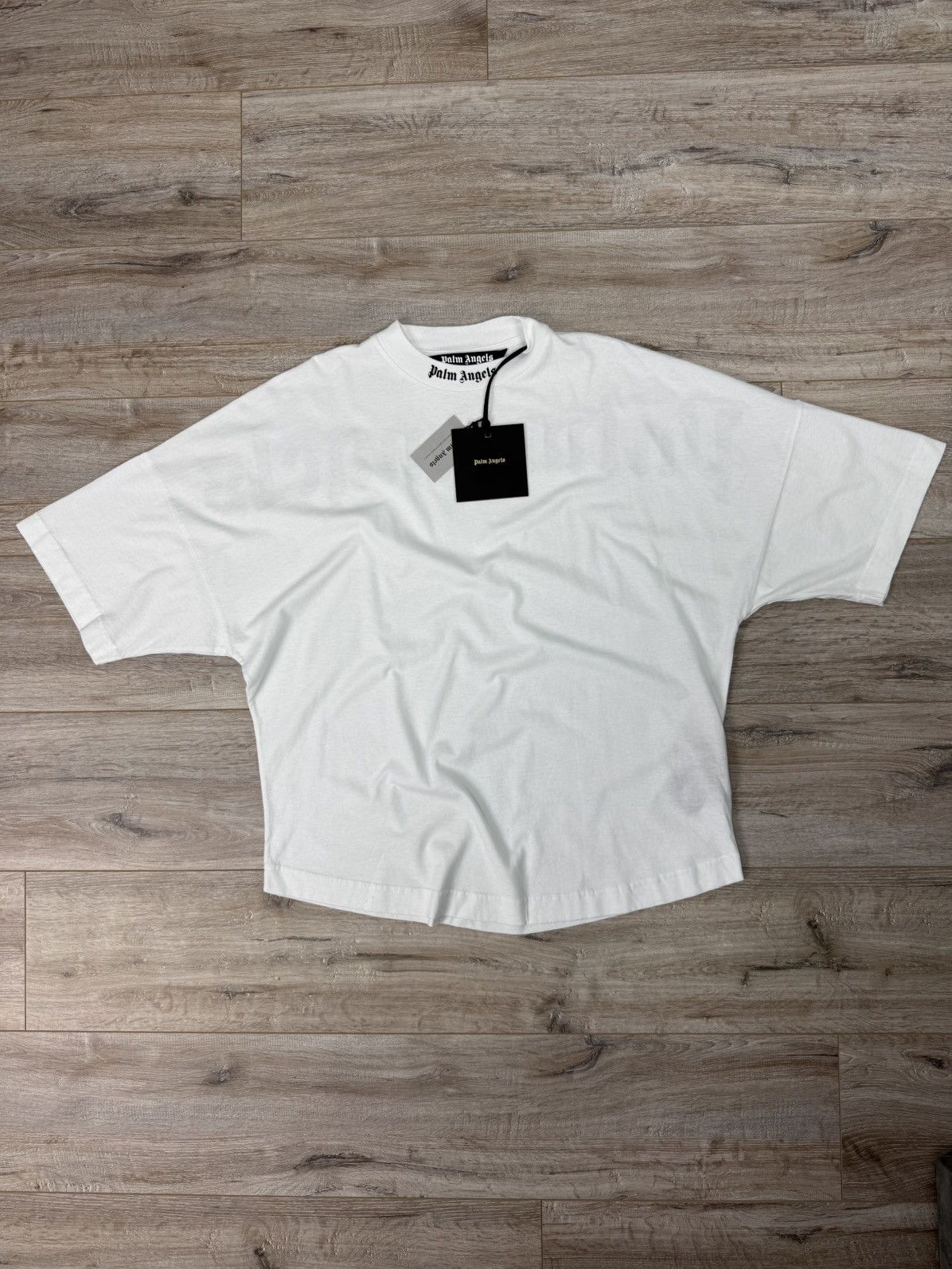 Palm Angels White Palm Angels Logo Tee Big Size US M / EU 48-50 / 2 - 7 Thumbnail