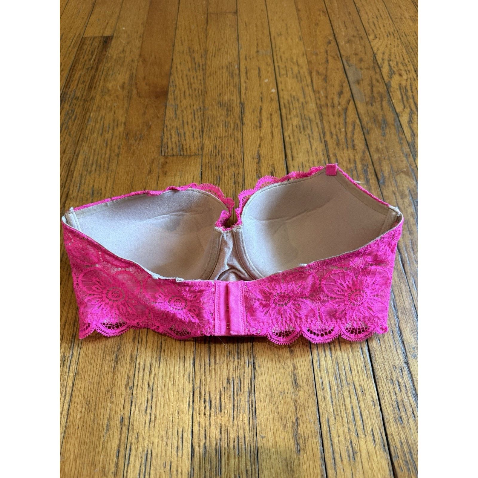Other Aerie Bra Balconette Hot Pink Lace Underwire 34D Size ONE SIZE - 3 Thumbnail