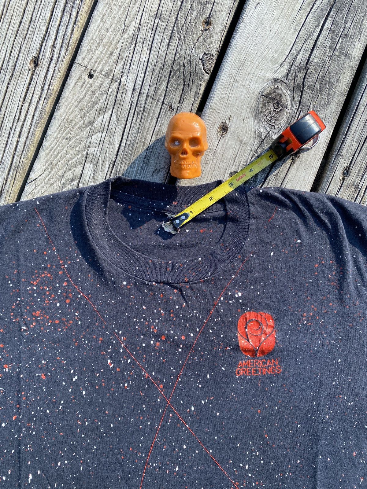 Vintage 80s faded rose logo paint splattered shirt sz L Size US L / EU 52-54 / 3 - 2 Thumbnail