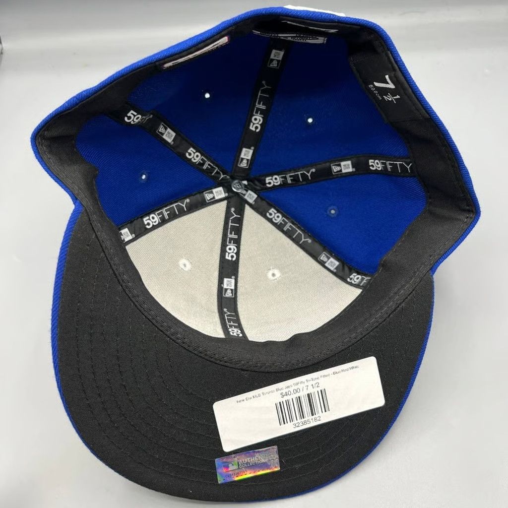 New Era Toronto Blue Jays Hat Men 7 1/2 59Fifty New Era Fitted Cap Size ONE SIZE - 5 Thumbnail