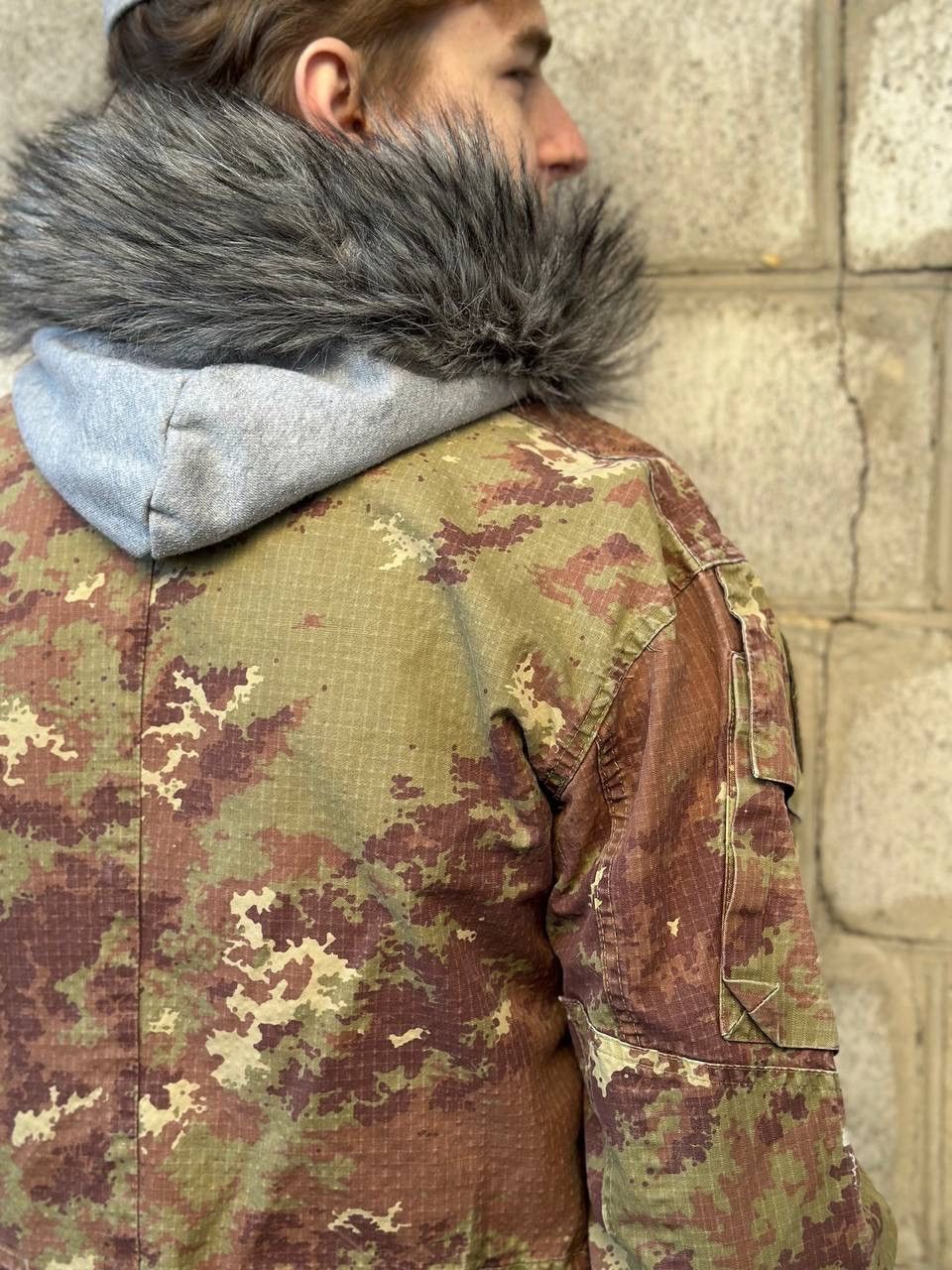 Aeronautica Militare Vintage Italian Army Vegetato Camo Jacket Fur Hood Military Size US M / EU 48-50 / 2 - 8 Thumbnail