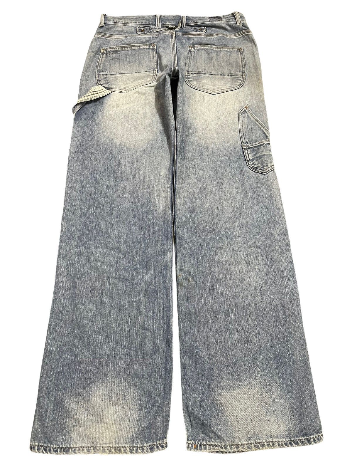 14th Addiction Vintage Japanese Brand Blue Faded Wash Carpenter Style Jeans Size US 31 - 2 Thumbnail