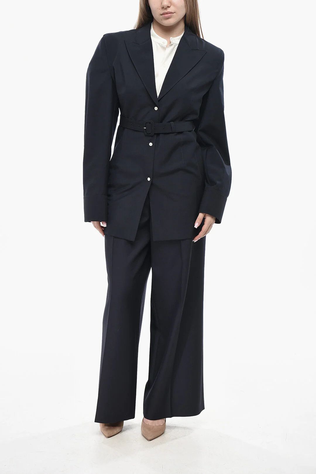 Prada og1mm0426 Mohair-Blend Blazer in Blue Size S / US 4 / IT 40 - 4 Thumbnail