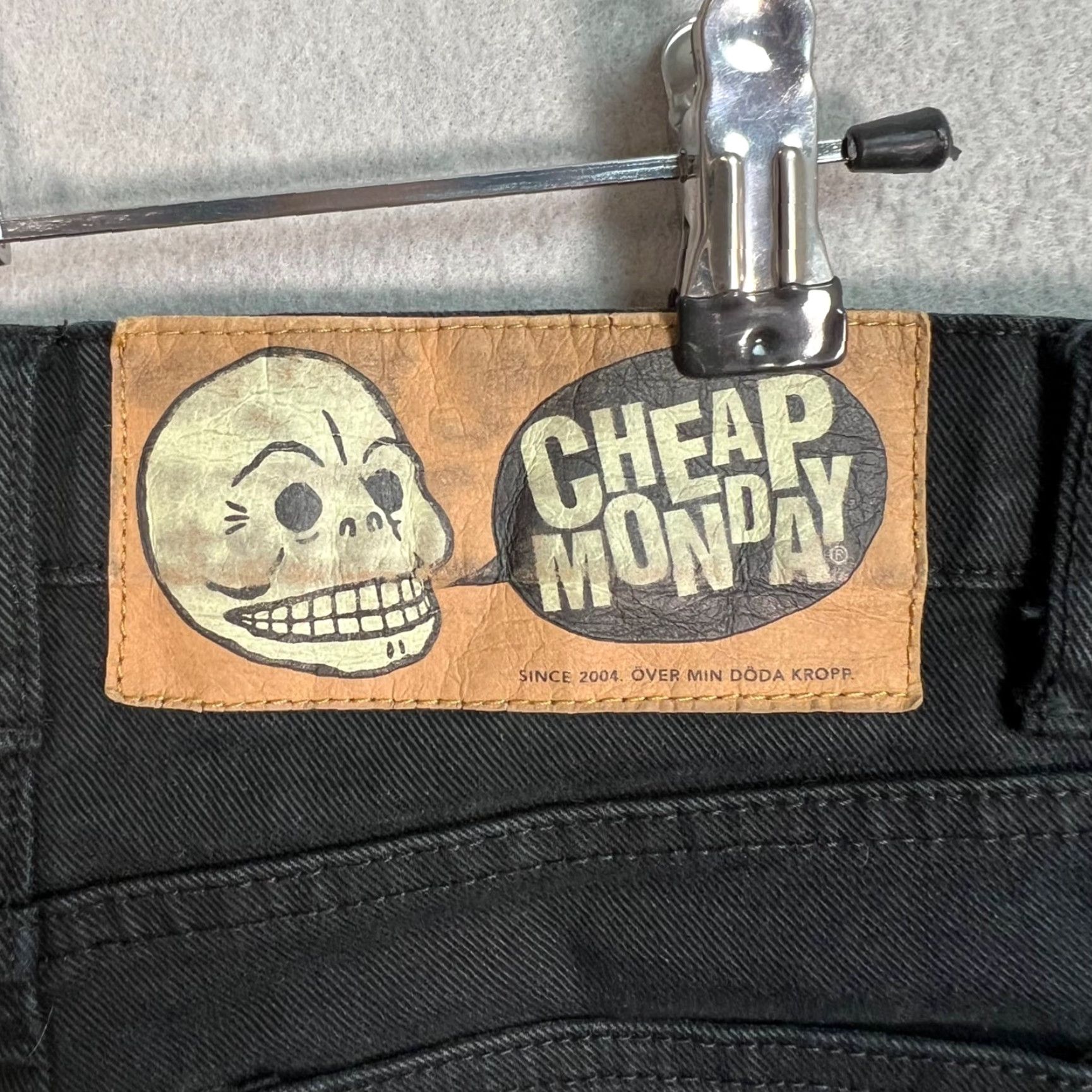 Cheap Monday VINTAGE Cheap Monday Womens Skinny Jeans Size 29 x 32 Black Denim Stretch Casual Size 29" - 3 Thumbnail