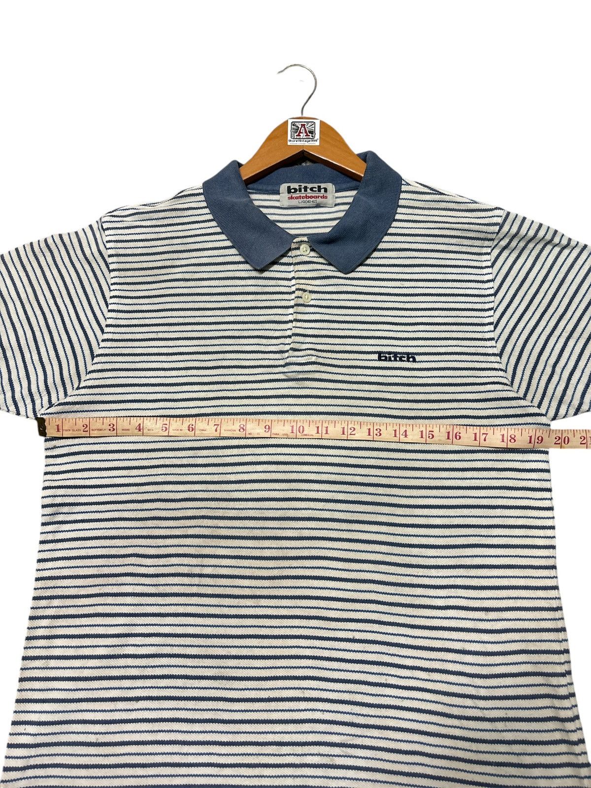 Welcome Skateboards ‼️RARE‼️VINTAGE BITCH SKATEBOARDS STRIPED POLO TEE💥 Size US L / EU 52-54 / 3 - 9 Thumbnail