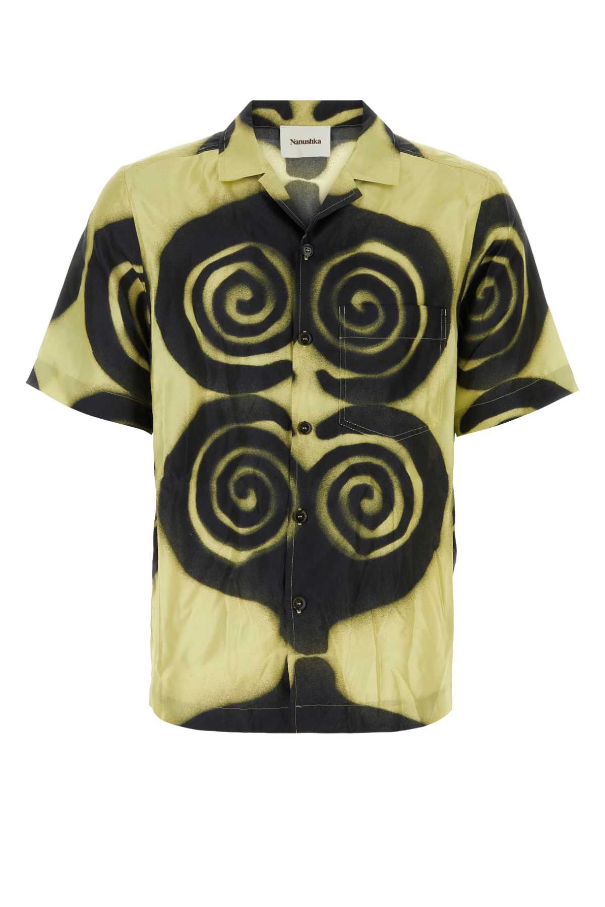 image of Nanushka Printed Satin Bodil Shirt, Men's (Size XL)