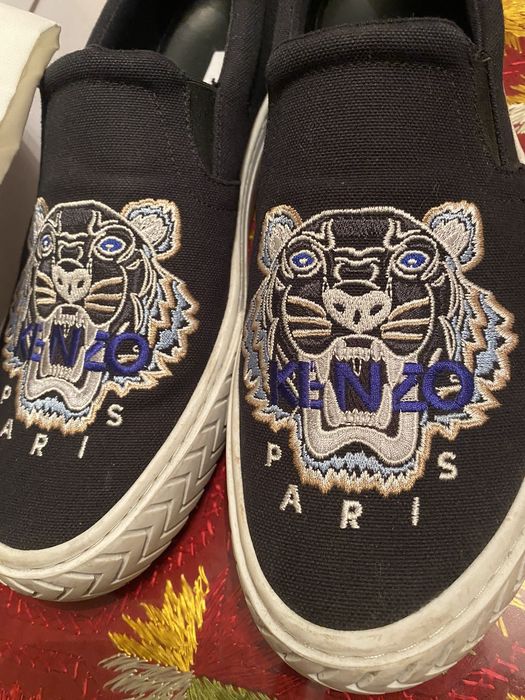 kenzo tiger slip on sneakers