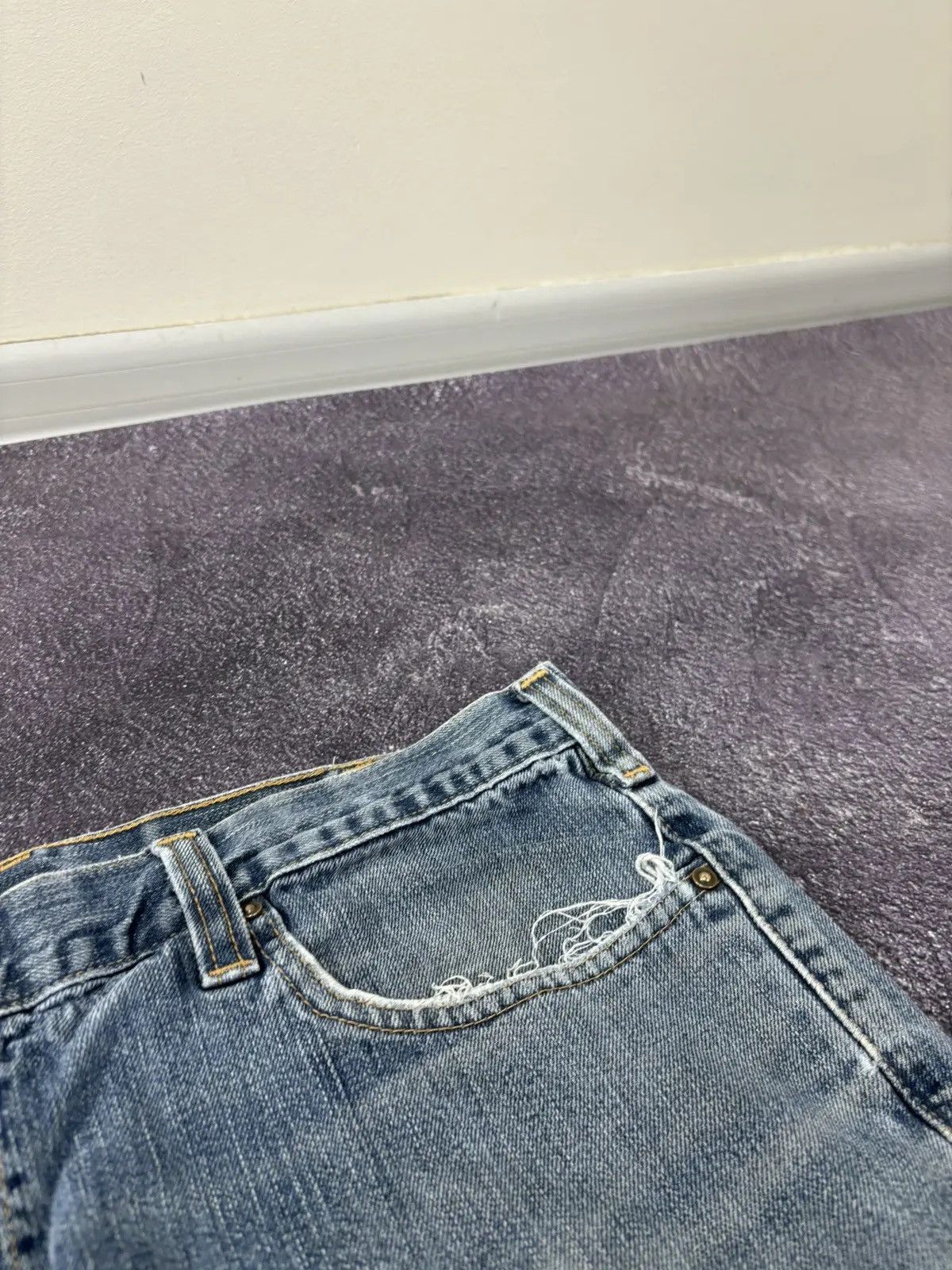 Carhartt × Vintage Vintage Carhartt Y2K Faded Denim Hype Work Baggy Jeans Size US 36 / EU 52 - 11 Thumbnail