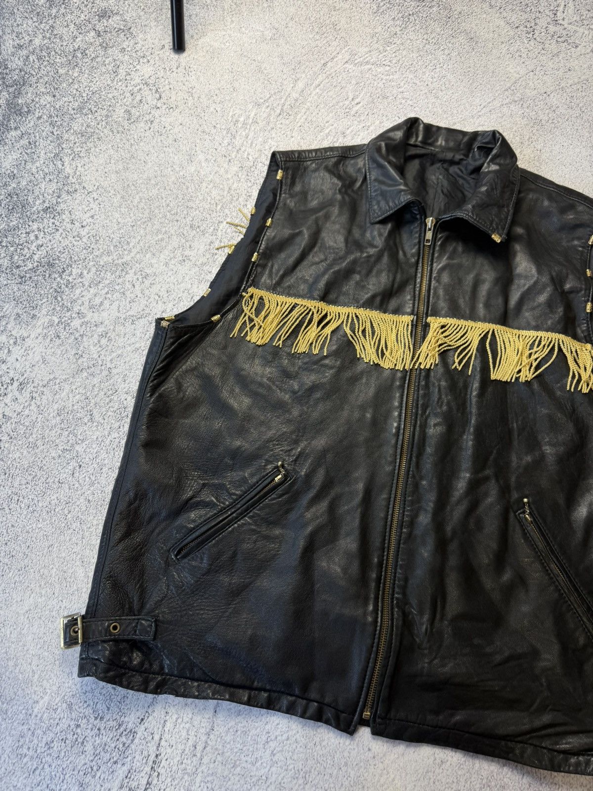 Reel Legends Vintage Vest Real Leather Elvis Y2K Size US L / EU 52-54 / 3 - 7 Thumbnail