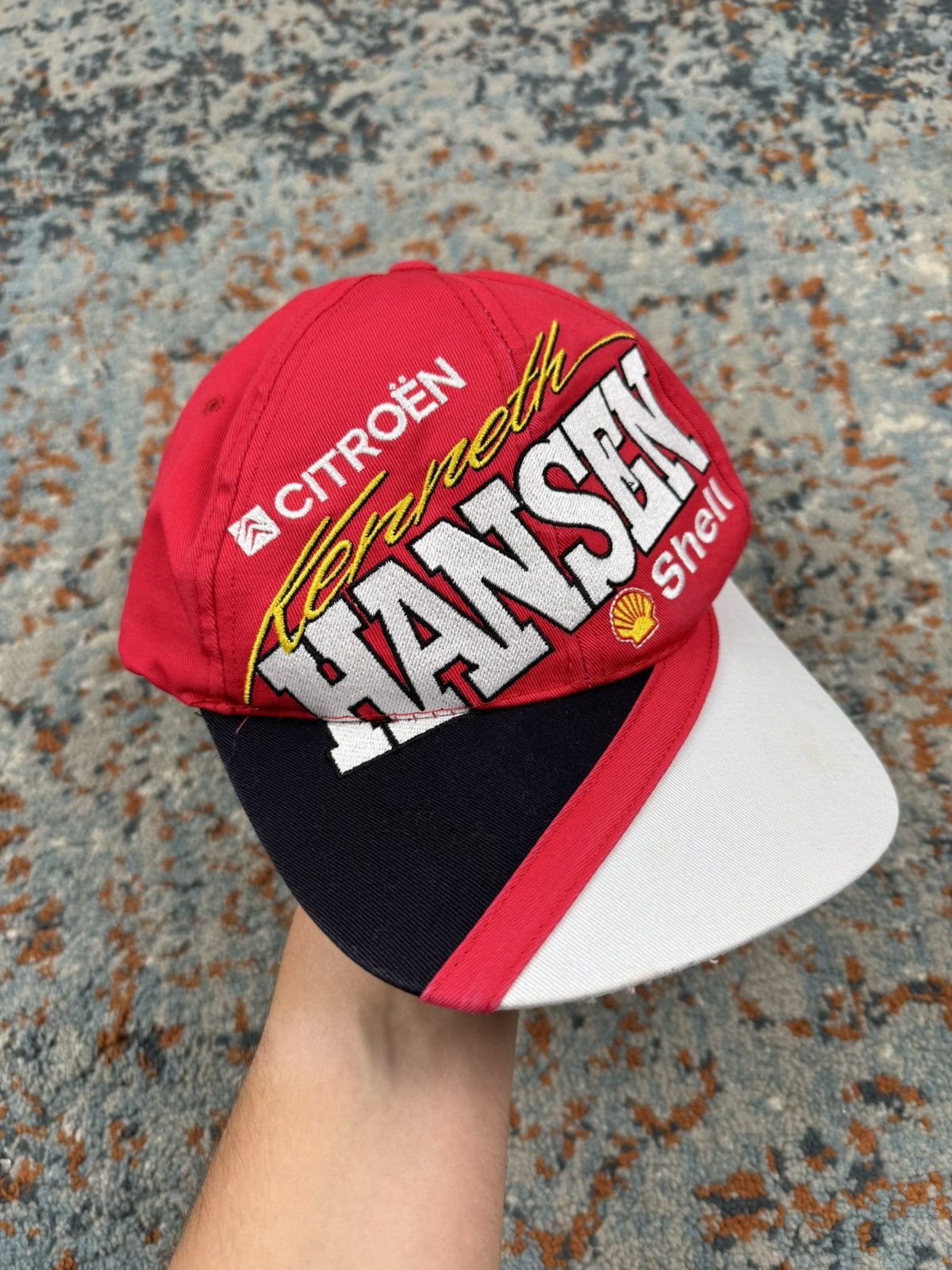 Vintage Vintage 90s Citroen Kenneth Hansen rally racing team hat Size ONE SIZE - 1 Thumbnail