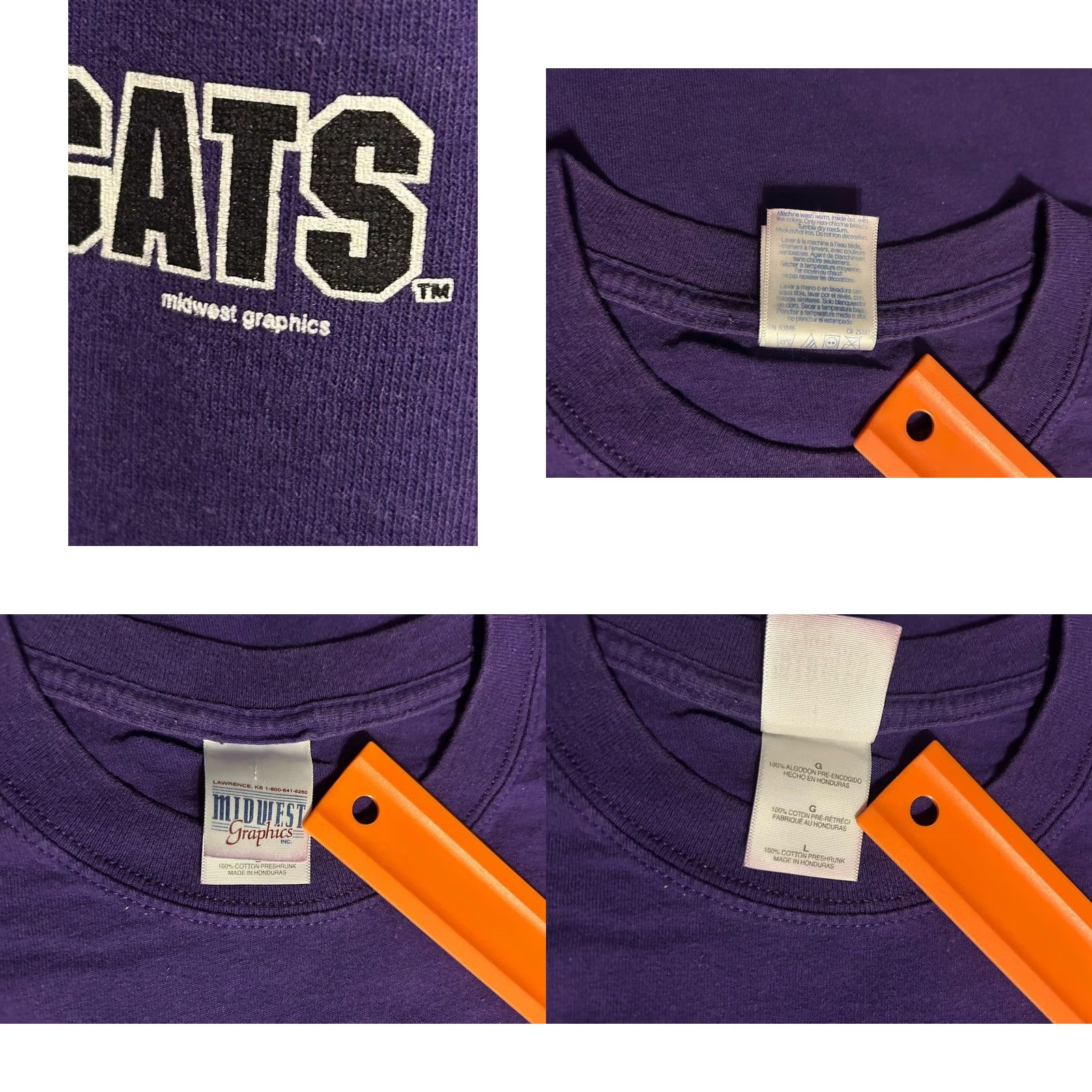 Vintage Kansas State Football Champions 2003 Vintage T-Shirt Large Purple Men's Shirt Size US L / EU 52-54 / 3 - 8 Thumbnail