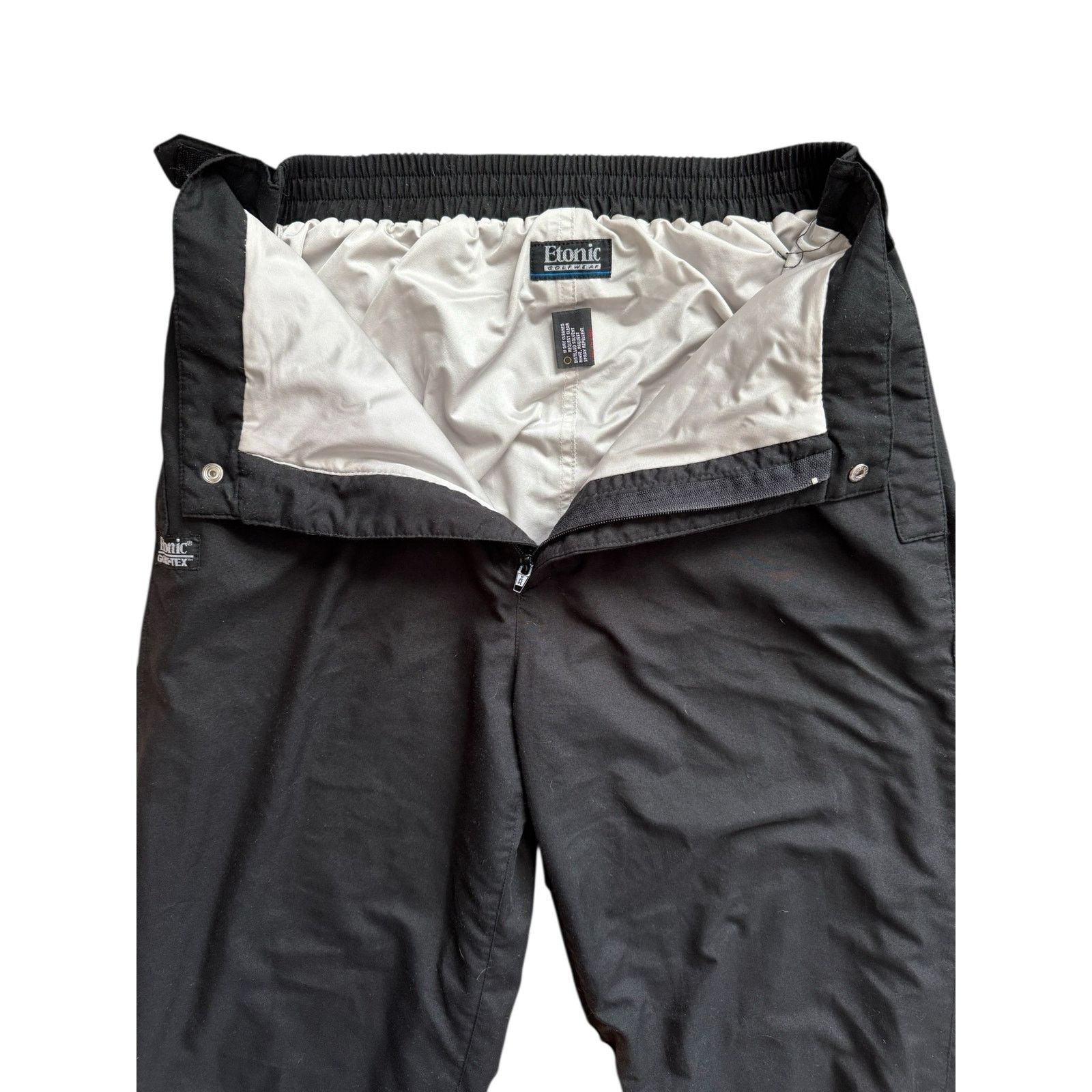 Etonic Vintage Etonic Gore-Tex Wind Pants Men’s M Black Golf Pant Size 33" - 3 Thumbnail