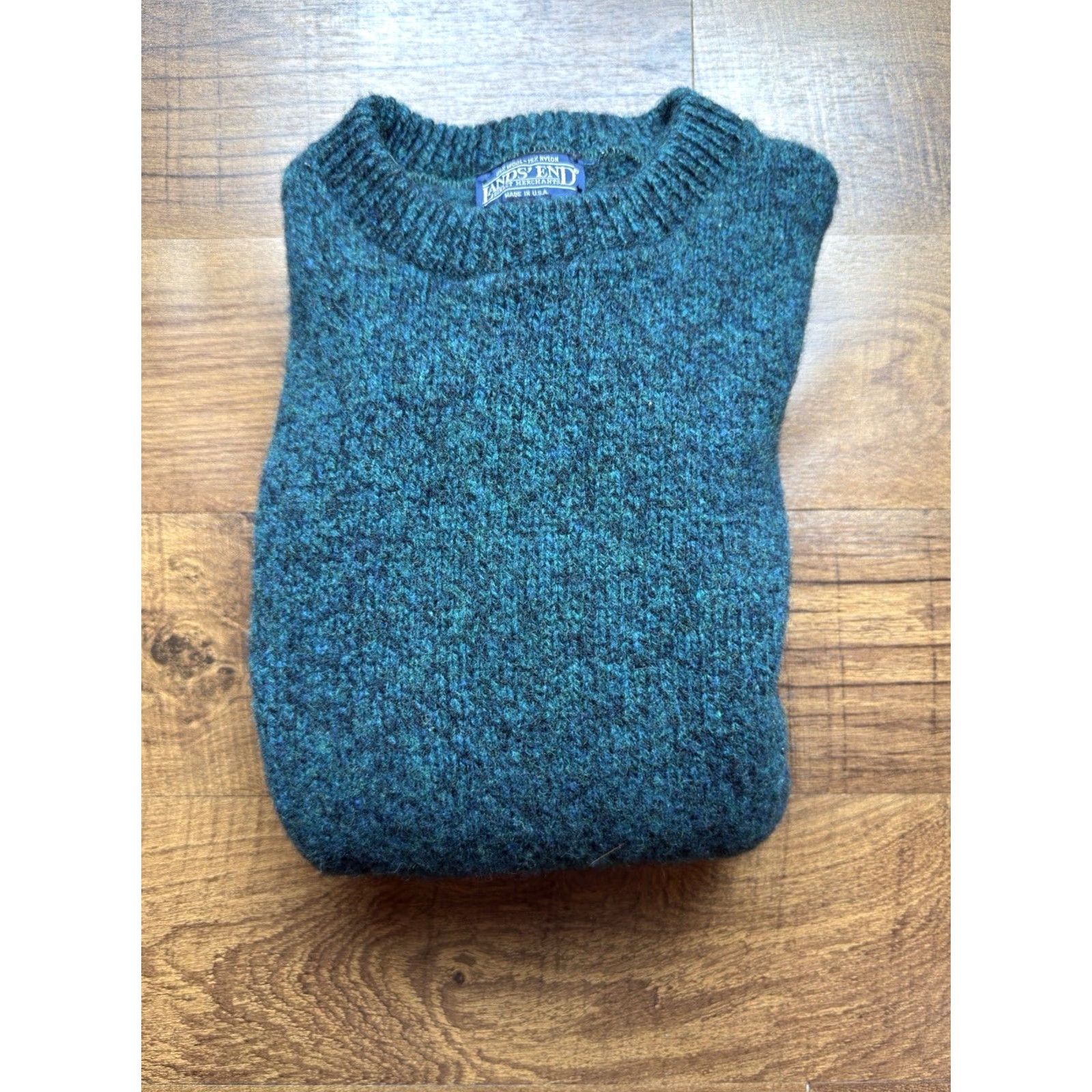 Lands' End VINTAGE Lands' End Crewneck Wool Sweater Mens Large Melange Knit Blue USA Made Shirt Mens Large Melange Knit Blue USA Made Size US L / EU 52-54 / 3 - 6 Thumbnail