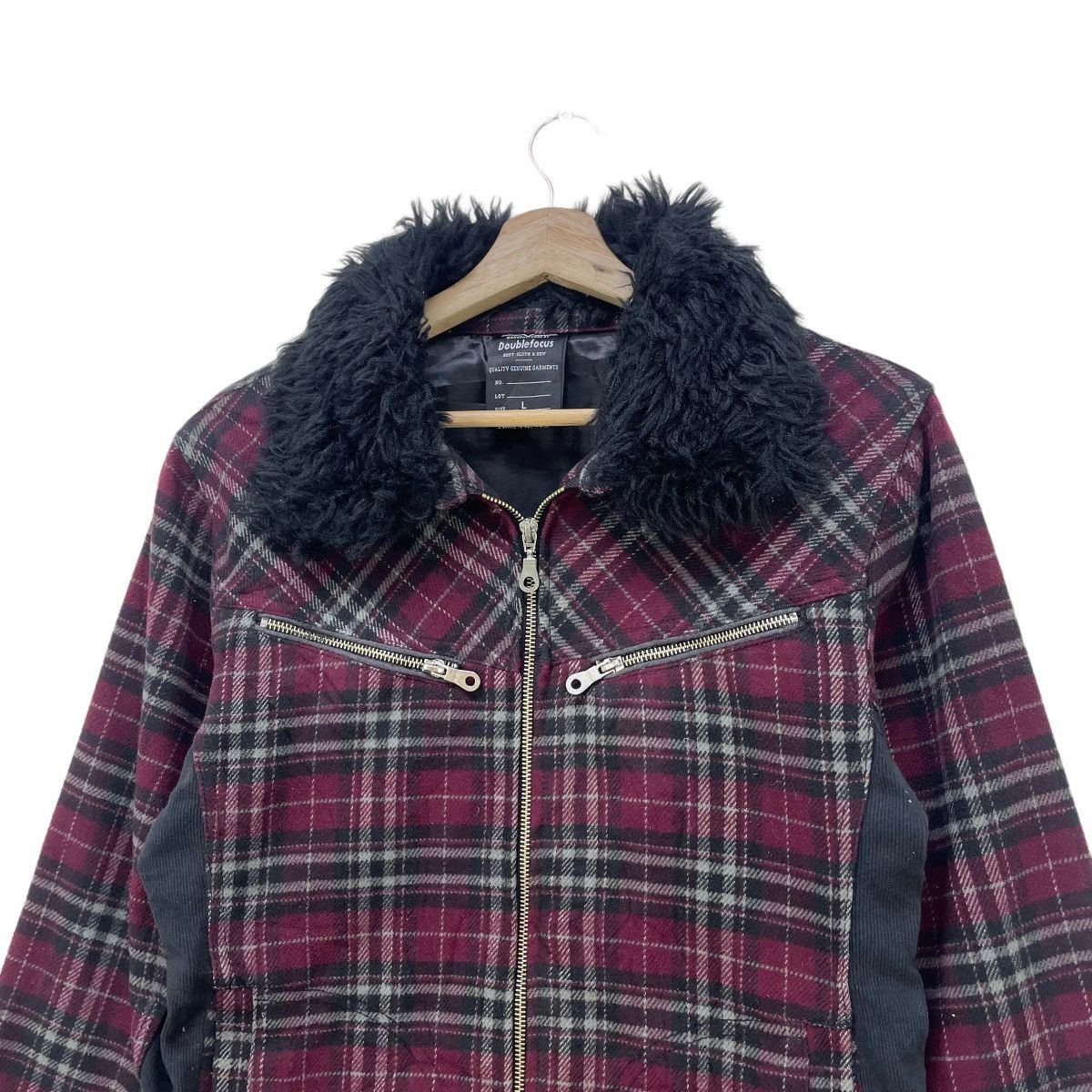 If Six Was Nine 🔥Japanese Brand Double Focus Checked Fur Jacket Size US M / EU 48-50 / 2 - 3 Thumbnail