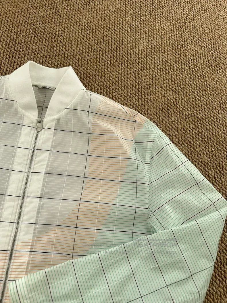 Hermes Hermes Striped baseball collar zip-up long-sleeve jacket, Size US M / EU 48-50 / 2 - 5 Thumbnail