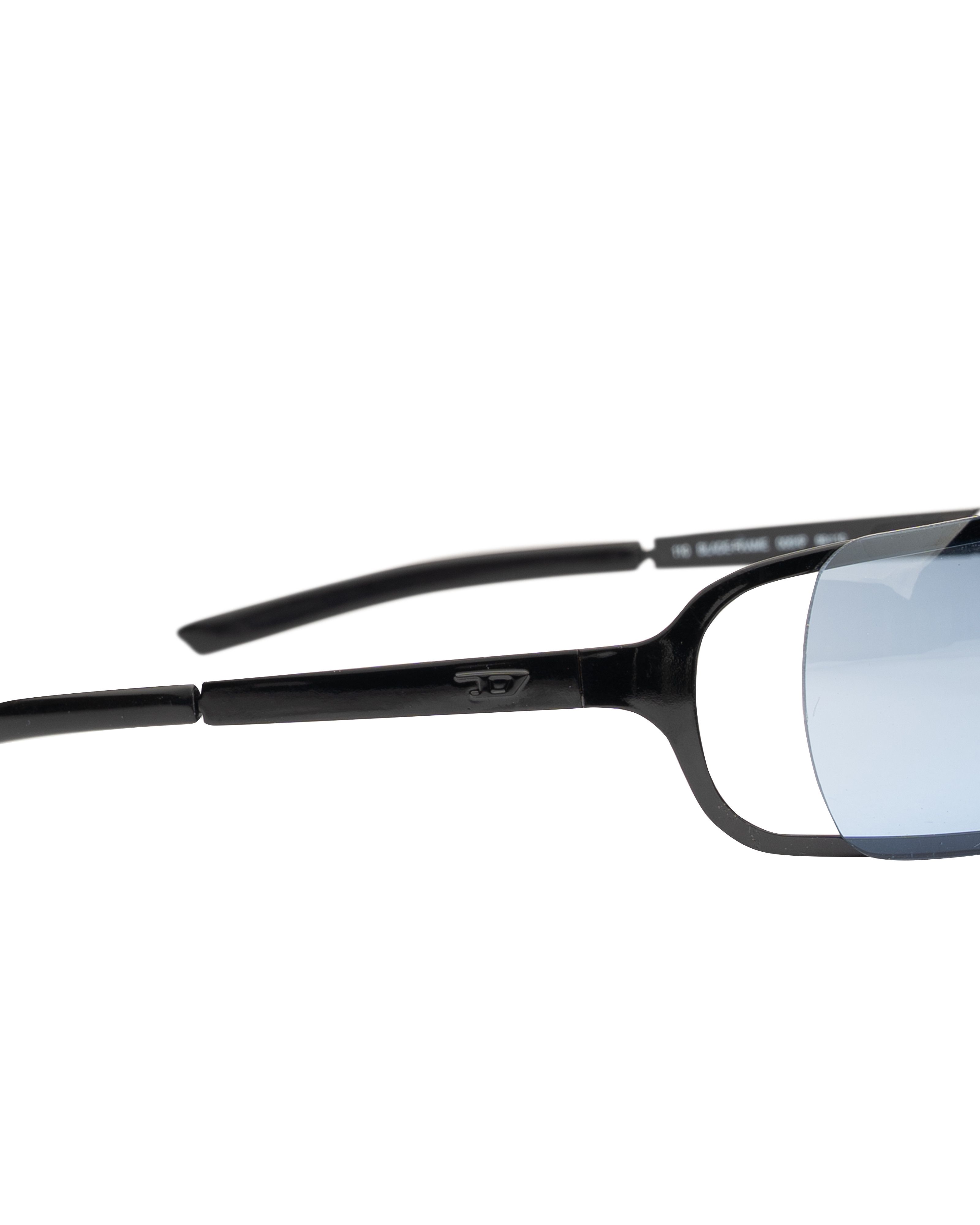 Diesel Diesel '90s Blue Lens Black Frame Cut-Outs Sunglasses Size ONE SIZE - 2 Thumbnail