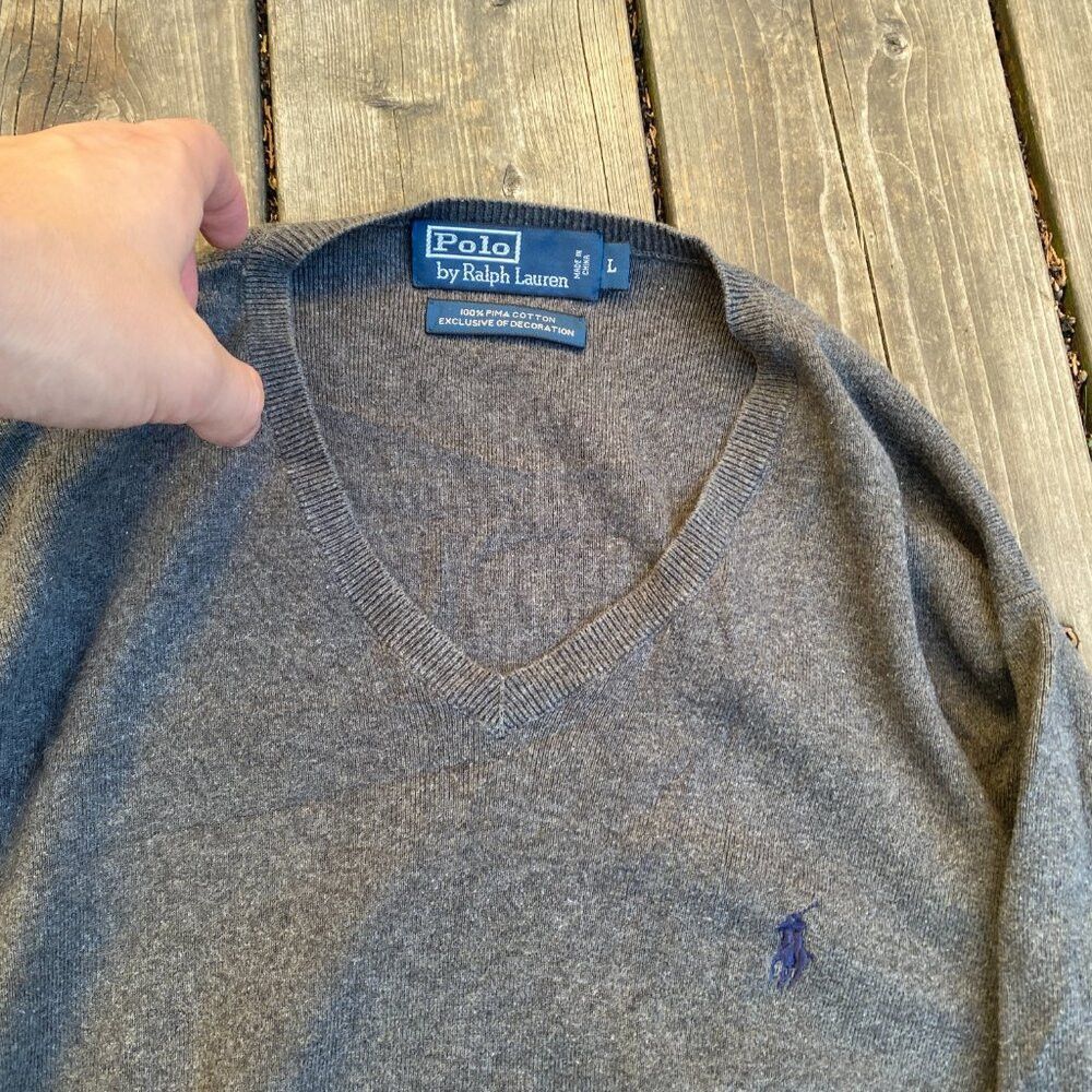 Polo Ralph Lauren Polo Ralph Lauren Pima Cotton Crewneck Sweater Large Size US L / EU 52-54 / 3 - 5 Thumbnail