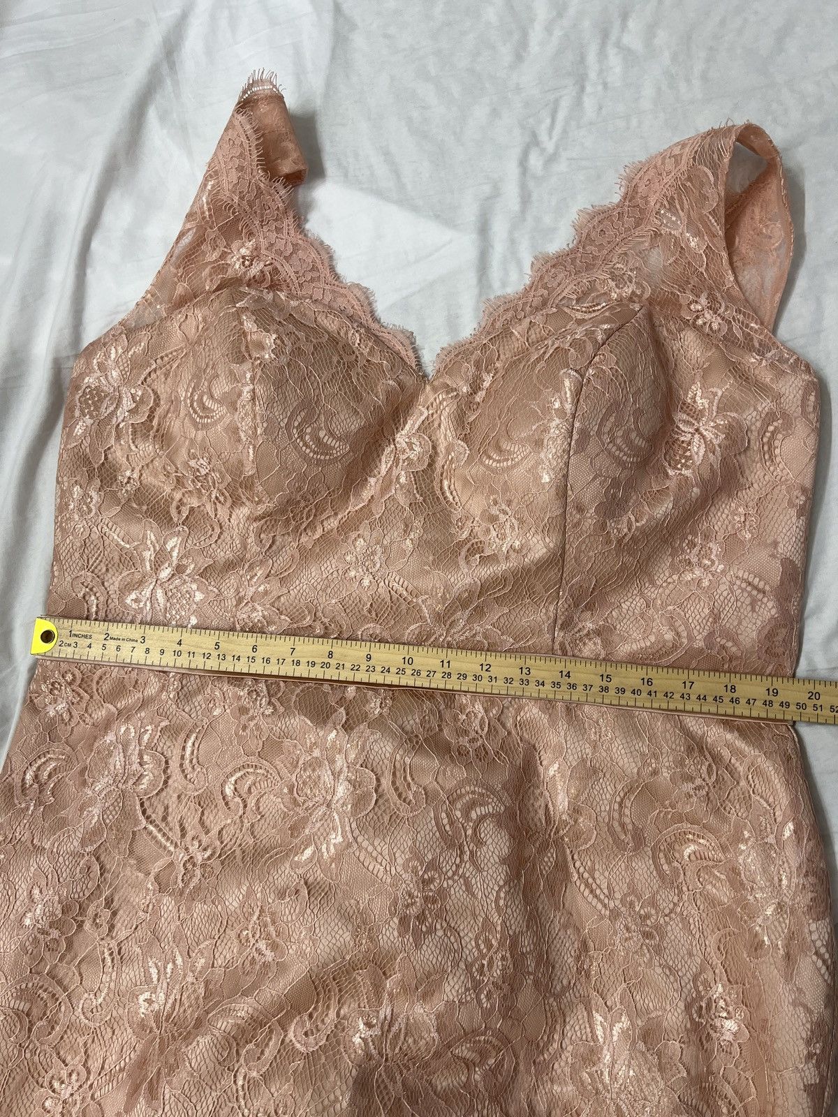 Other Hebeos pink blush Lace V-Neck prom Dress Size XL / US 12-14 / IT 48-50 - 10 Thumbnail