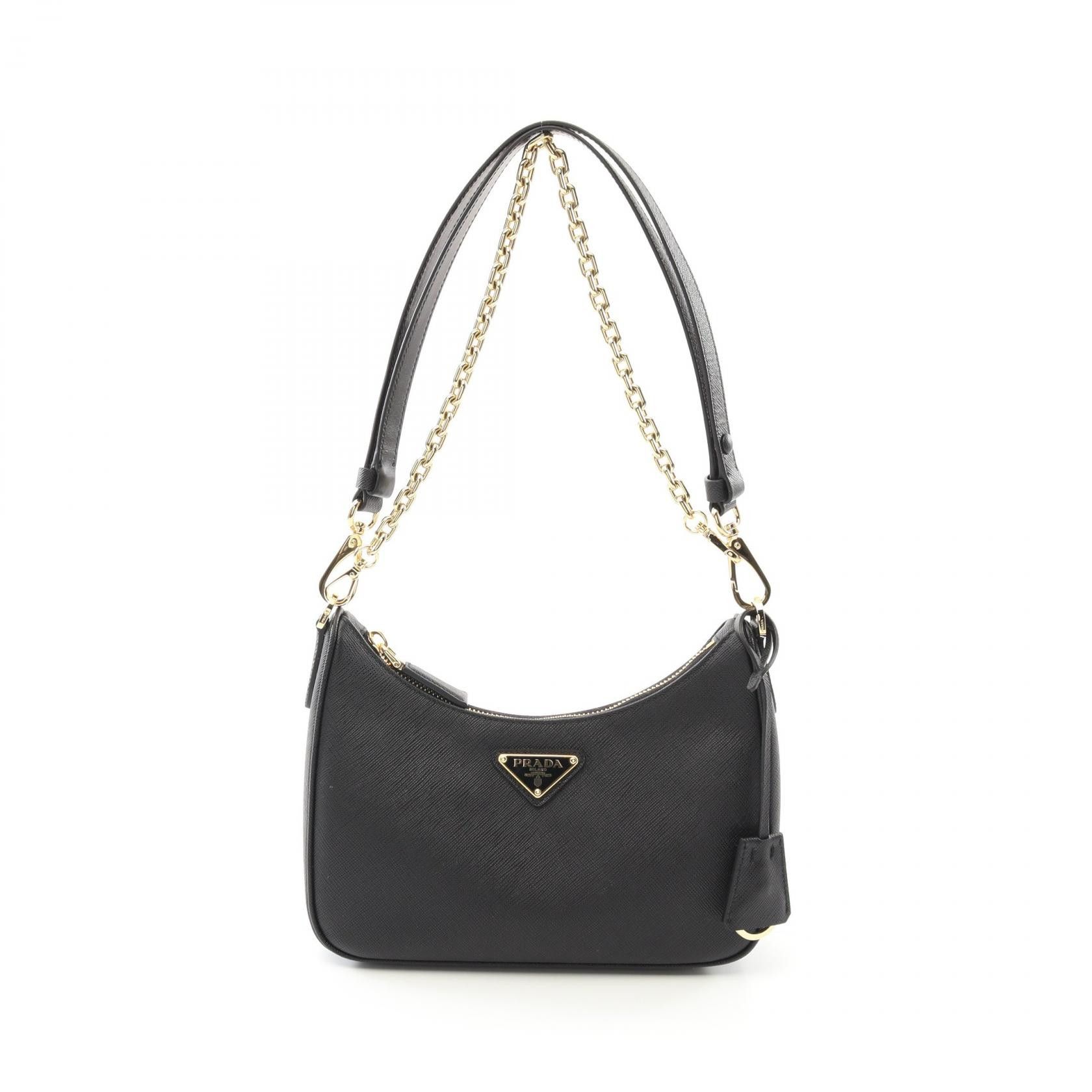 Prada Prada Saffiano Lux Re-Edition 1995 Shoulder Bag Saffiano Leather Leather Shoulder Bag 1Bc204Nzvf0632 in Black, Women's