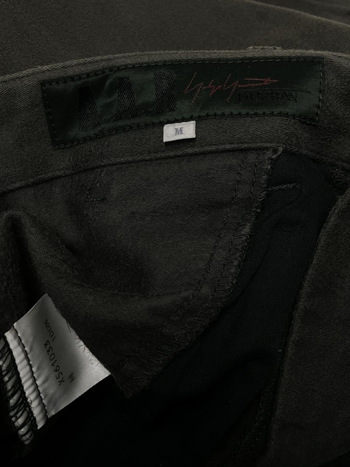 Yohji Yamamoto Vintage 1990s Designer Japan Yohji Yamamoto Suede Cargo Pant Size US 29 - 15 Thumbnail