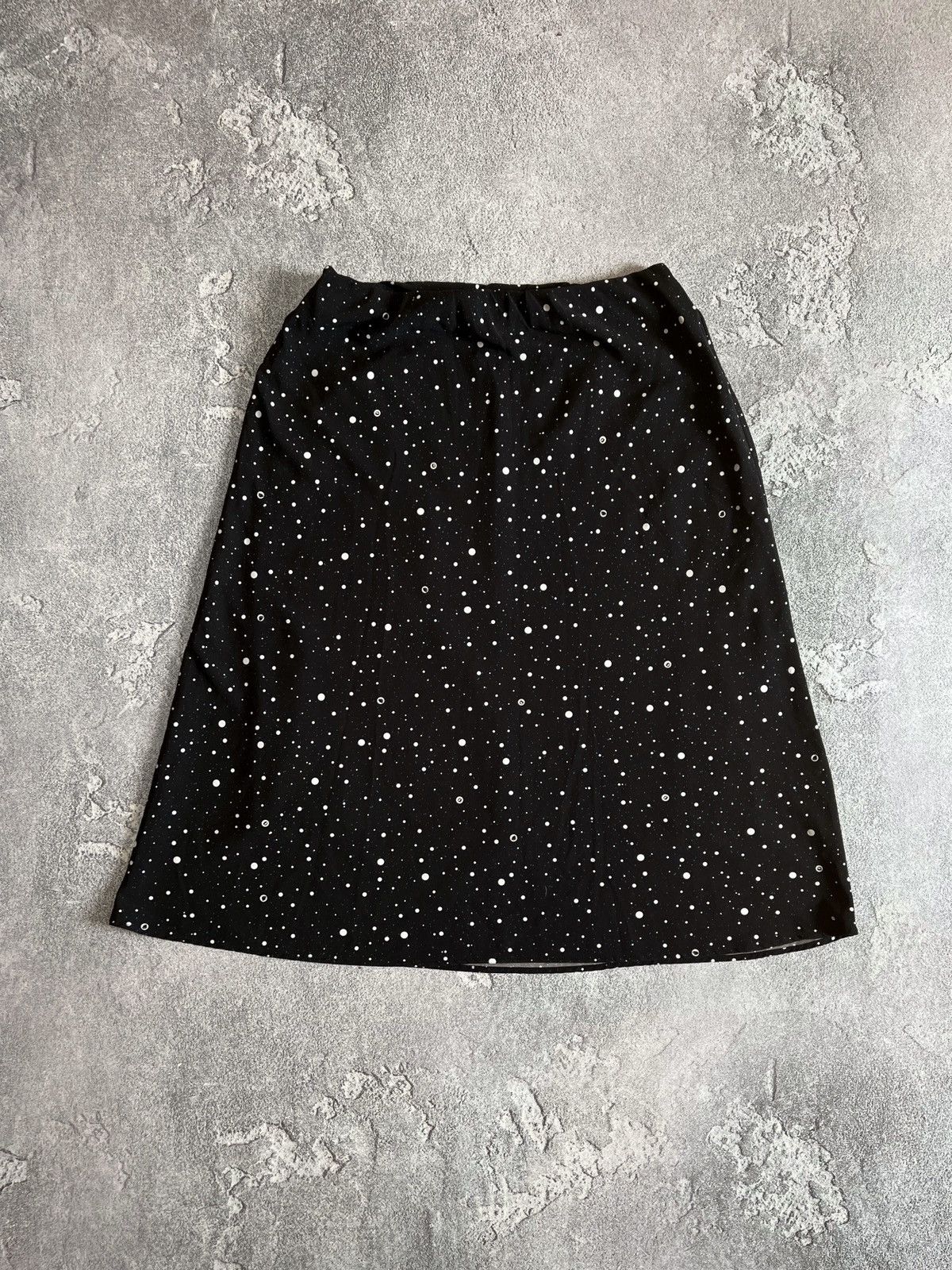 Cop Copine × Designer Cop Copine Polkadot Black Midi Skirt Size 42 Size 28" / US 6 / IT 42 - 5 Thumbnail