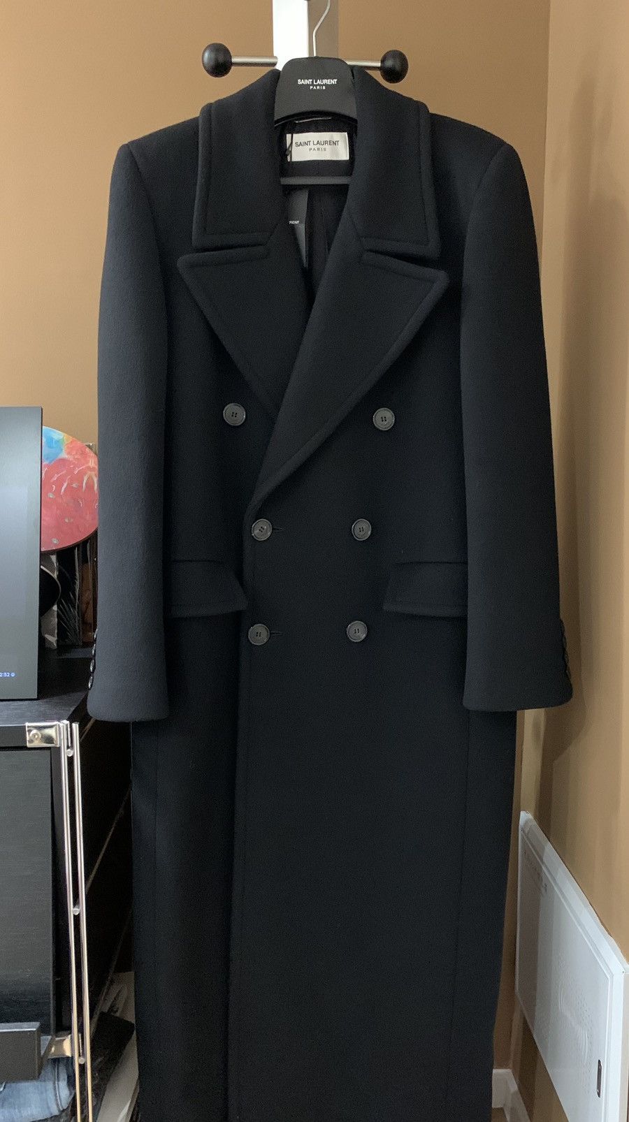Saint Laurent Paris Saint Laurent 2023FW Black Oversized Wool coat Size US M / EU 48-50 / 2 - 1 Thumbnail