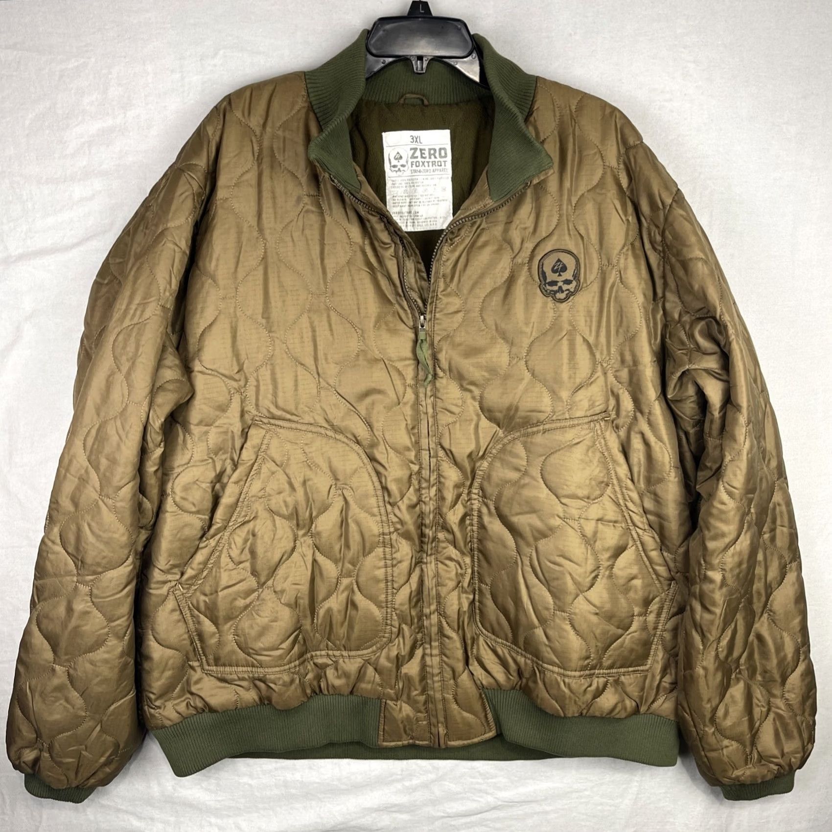 Vintage Zero Foxtrot Jacket Mens 3XL Green Quilted Bomber Fleece Lined Woobie Tanker Jacket Size US XXL / EU 58 / 5 - 2 Thumbnail