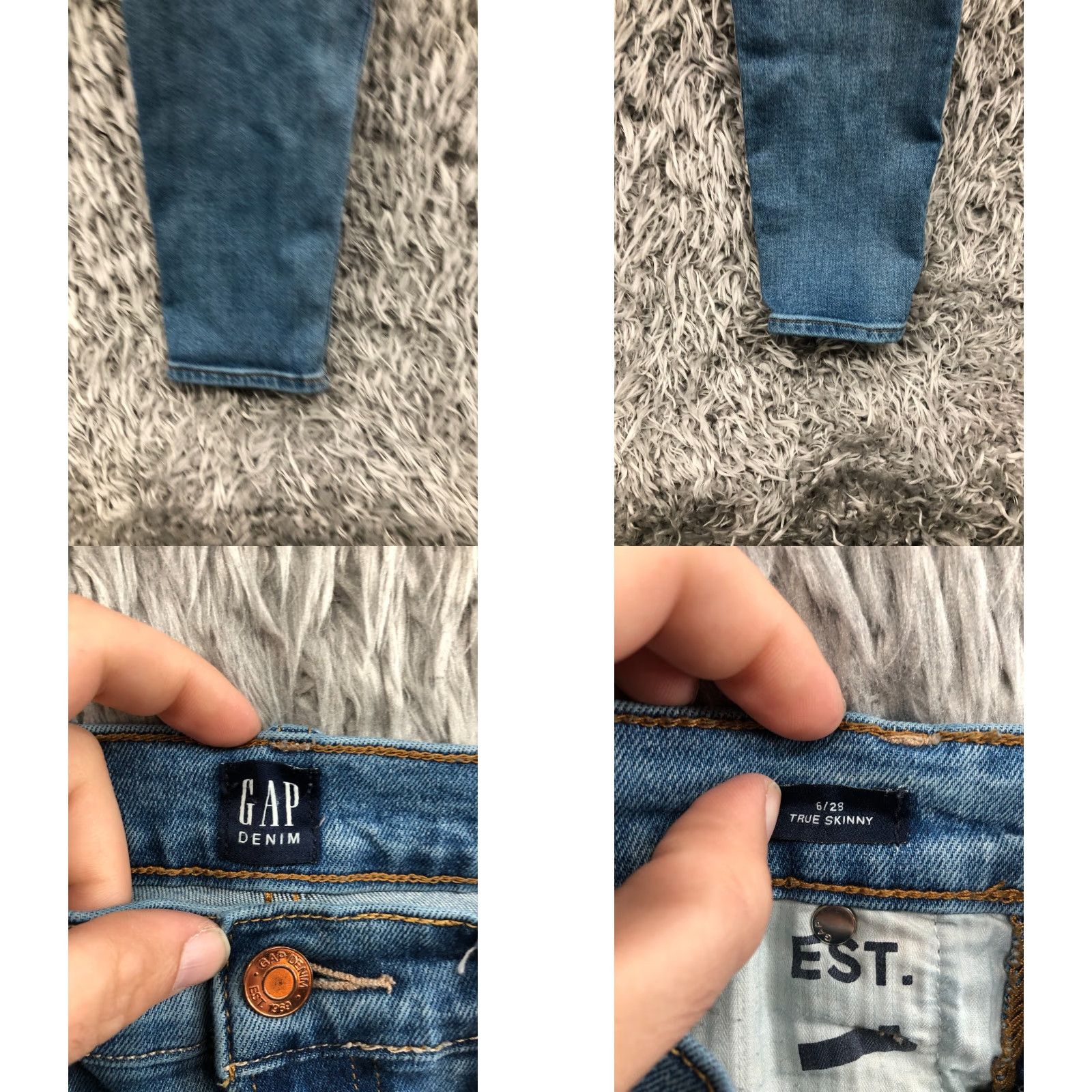 Gap Gap True Skinny Jeans Size 6 Womens Medium Wash Blue Size 28" / US 6 / IT 42 - 8 Thumbnail