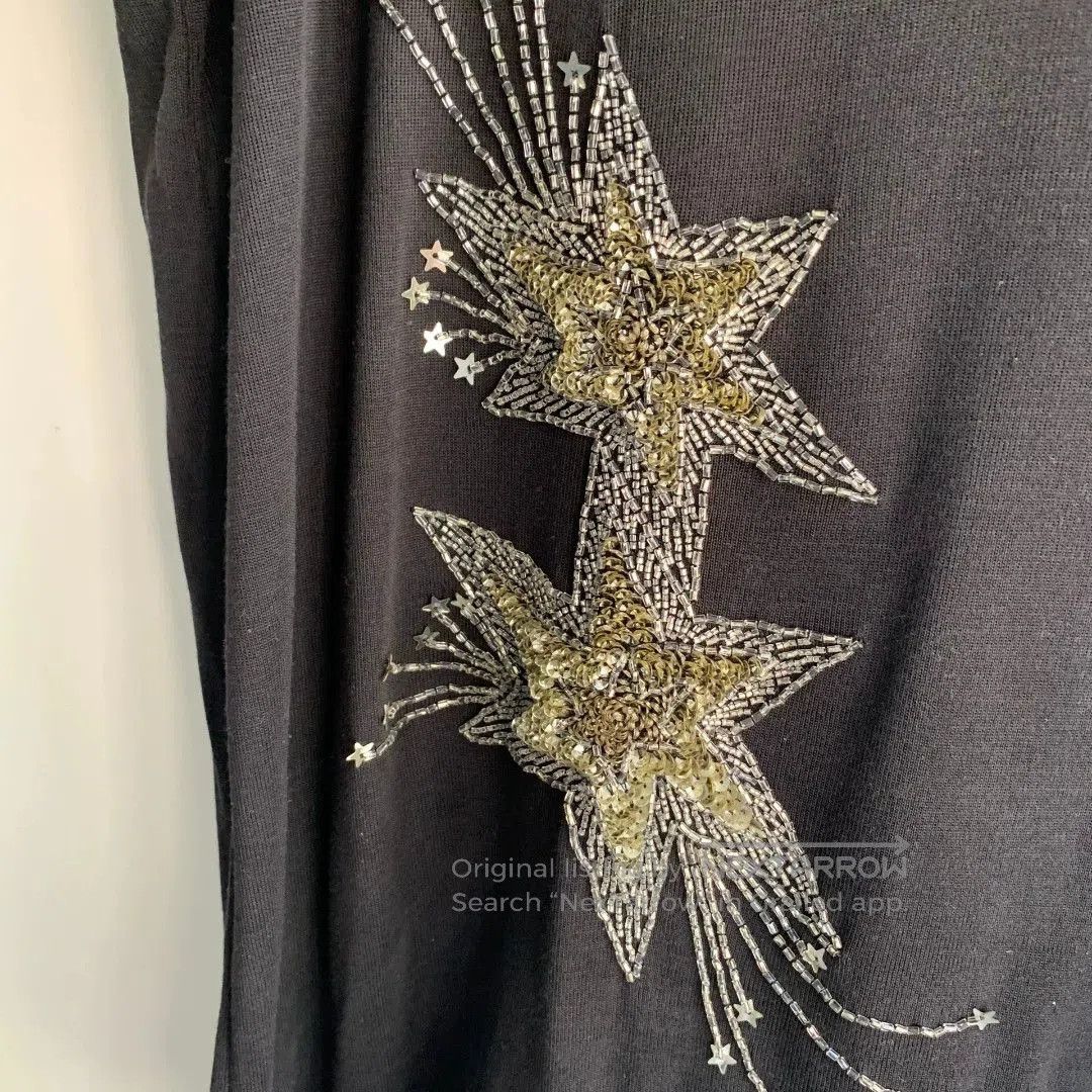 Saint Laurent Paris saint laurent black short sleeve top. Size L / US 10 / IT 46 - 4 Thumbnail