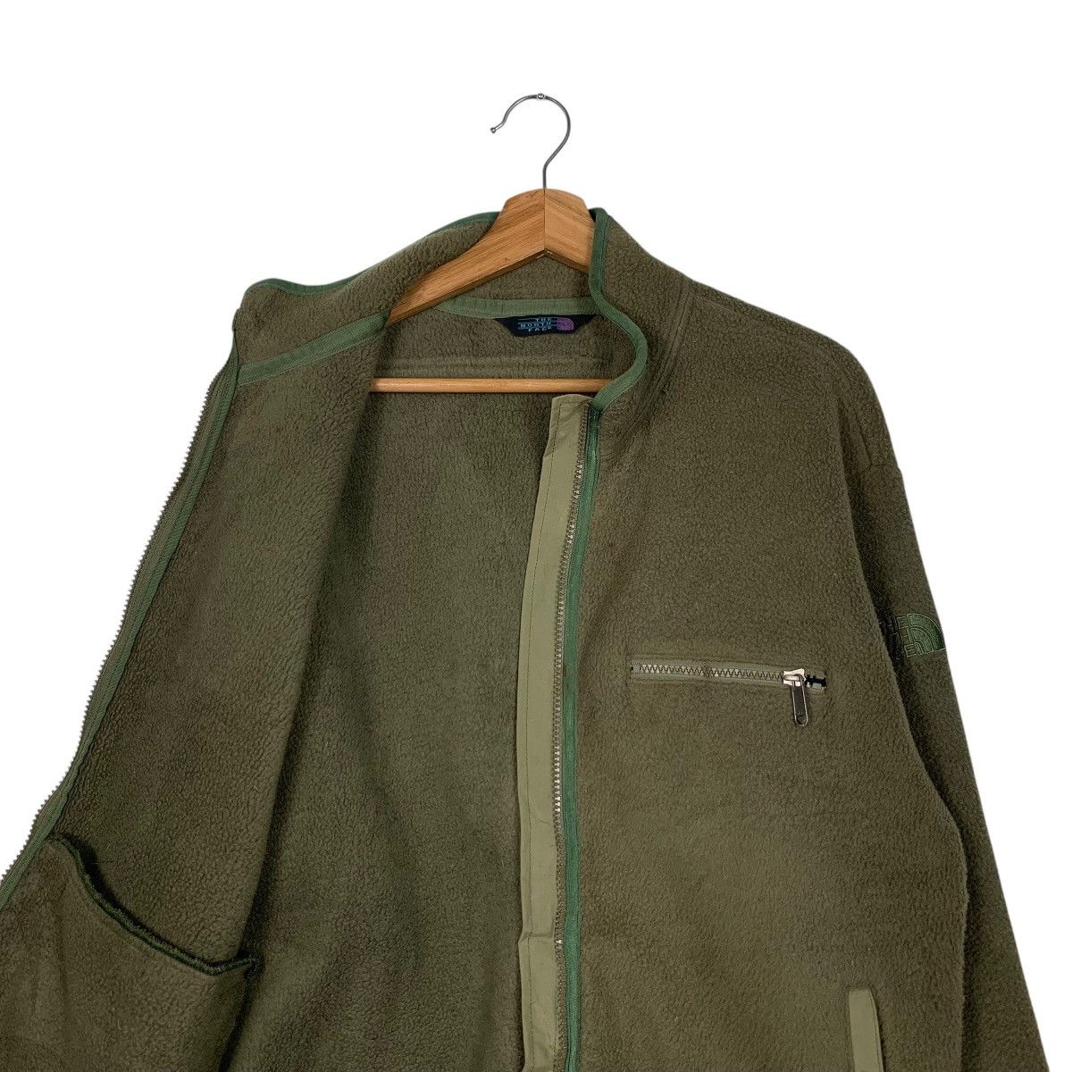 The North Face THE NORTH FACE Embroidery Logo Green Fleece Jacket #1847-C80 Size US M / EU 48-50 / 2 - 10 Thumbnail