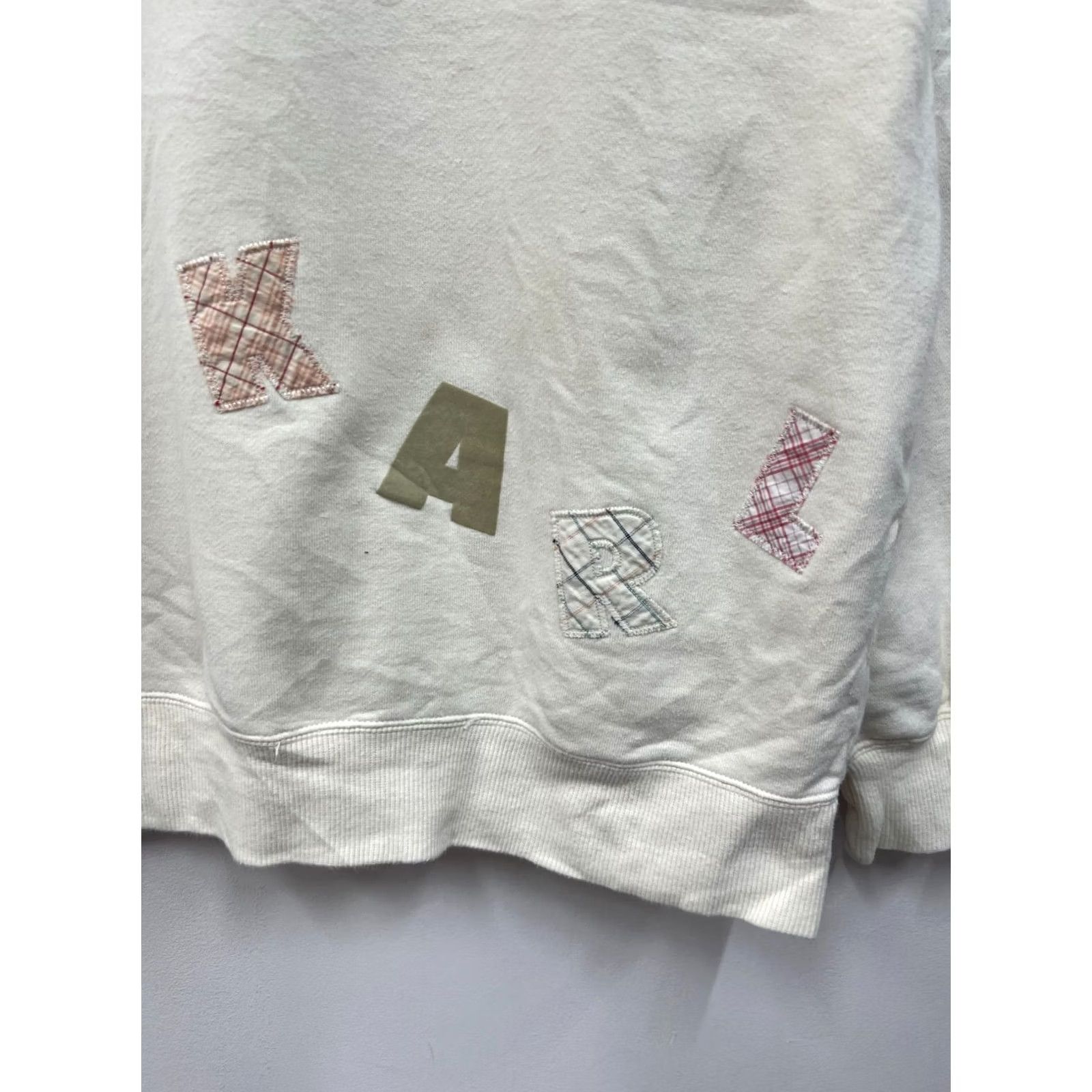 Vintage Karl Helmut Vintage Sweatshirt Medium Ivory Pullover Logo Size Size US M / EU 48-50 / 2 - 2 Thumbnail