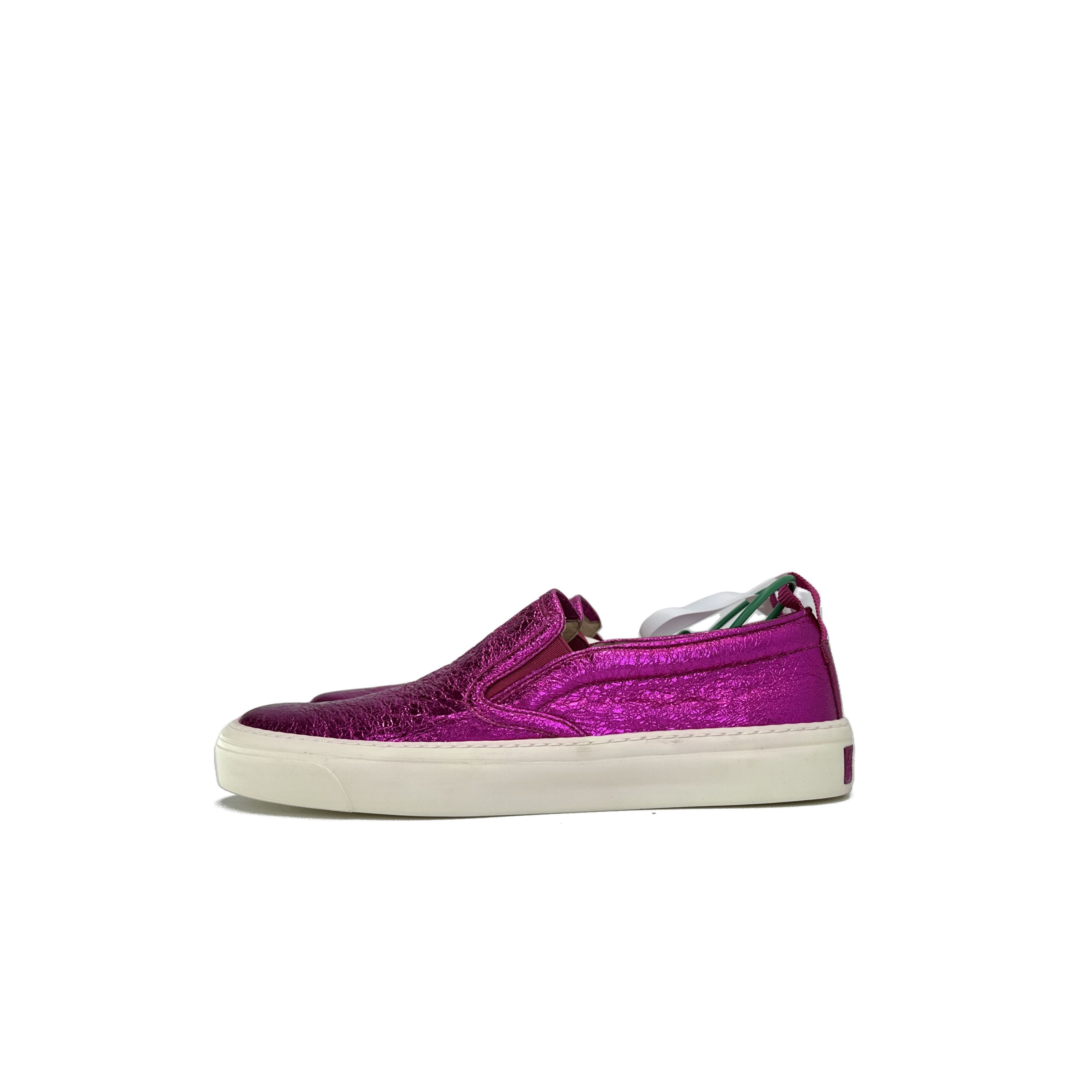 Gucci Gucci Leather Fashion SlipOn Sneakers Plum-2506 Size US 5.5 / EU 38 - 2 Thumbnail