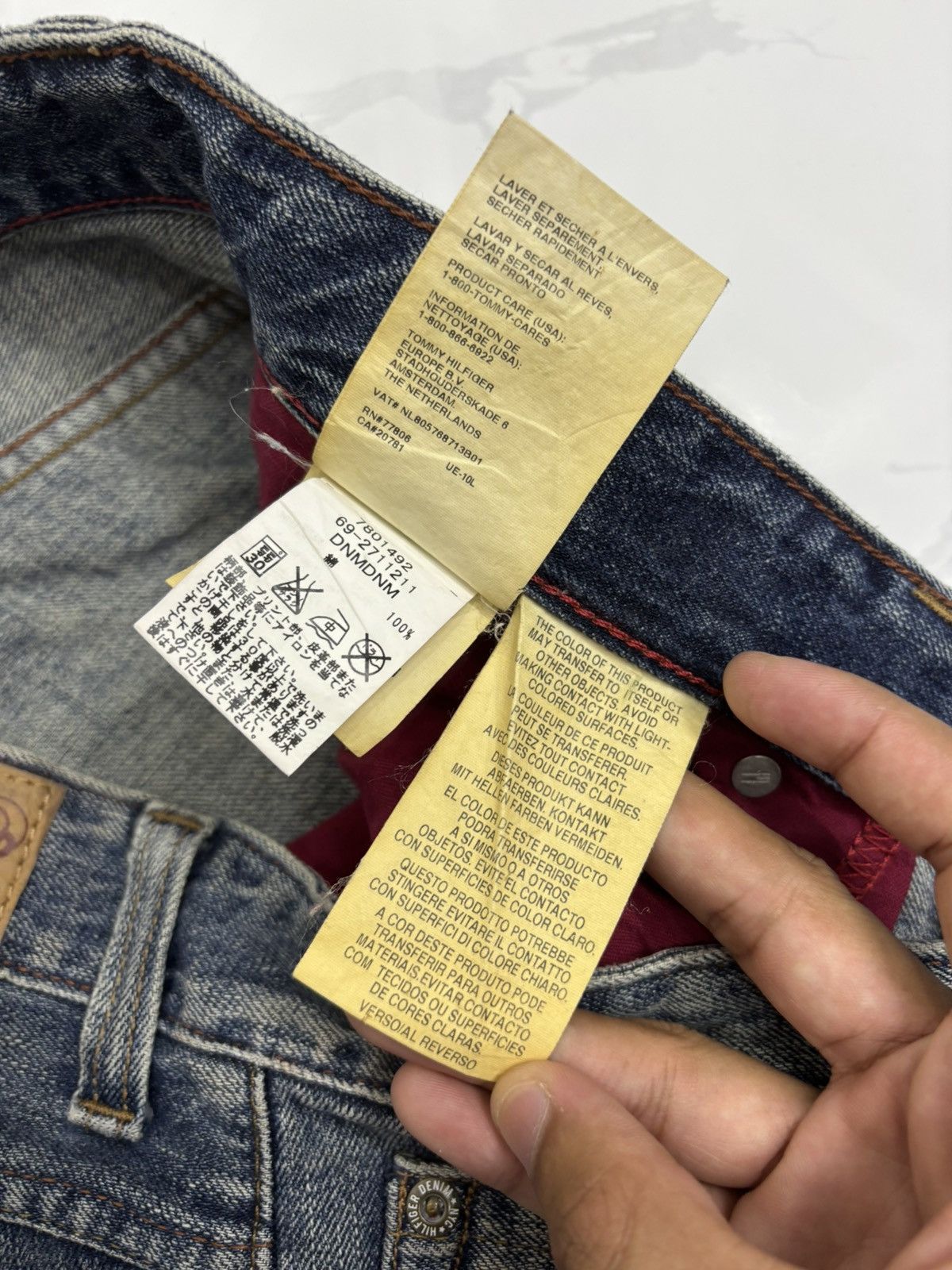 Hysteric Glamour × JNCO × Tommy Hilfiger VINTAGE PATCHWORK DISTRESS TOMMY HILFIGER DENIM JEANS SLIM Size US 36 / EU 52 - 14 Thumbnail