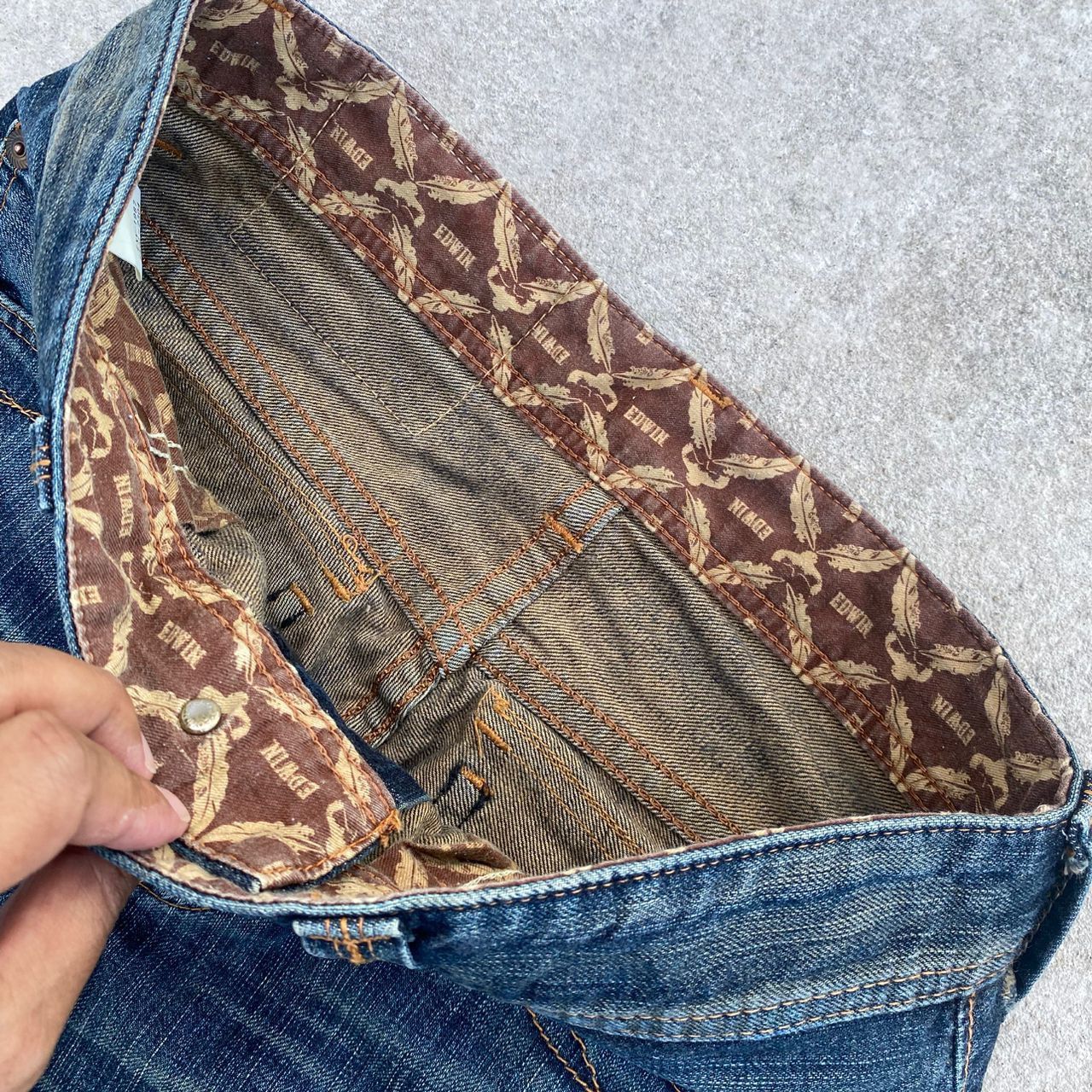 If Six Was Nine Flare Vintage Edwin Flared Distressed Denim Size US 30 / EU 46 - 14 Thumbnail