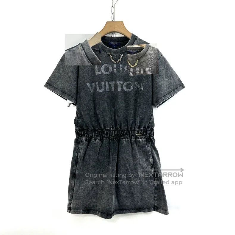 Louis Vuitton Louis Vuitton Grey washed worn-out waist dress Size S / US 4 / IT 40 - 6 Thumbnail