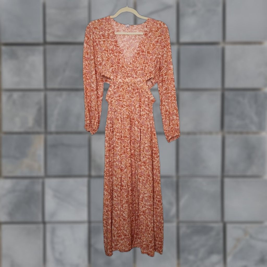 Old Navy VINTAGE Old Navy Peasant Floral Maxi Dress Cut Outs Medium Floral Beach Fairy Sundress Womens Size M / US 6-8 / IT 42-44 - 1 Thumbnail